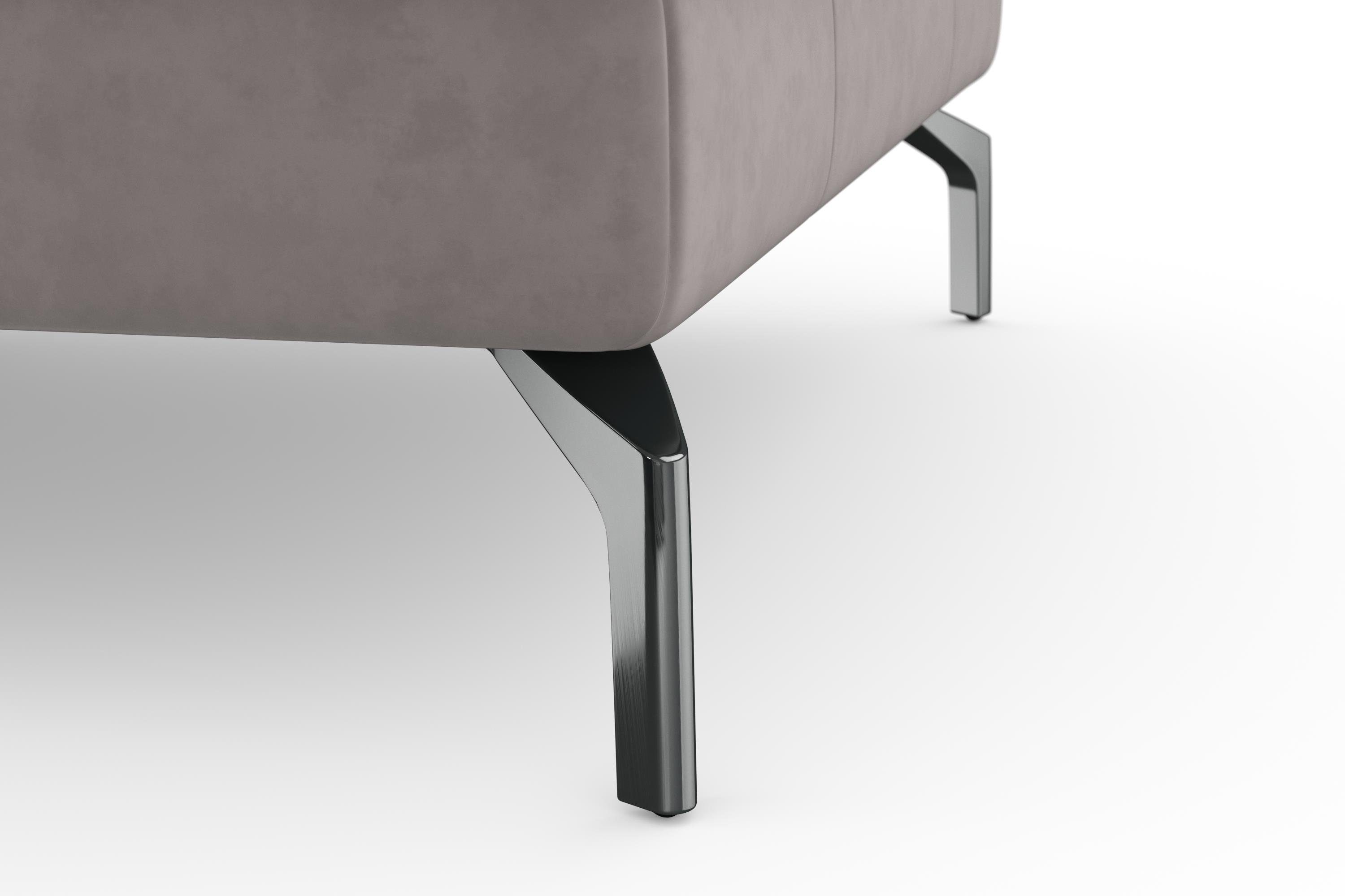 sit&more Hoekbank Bendigo L-vorm inclusief zitdiepteverstelling, bodemvrijheid 15 cm, in 2 pootkleuren