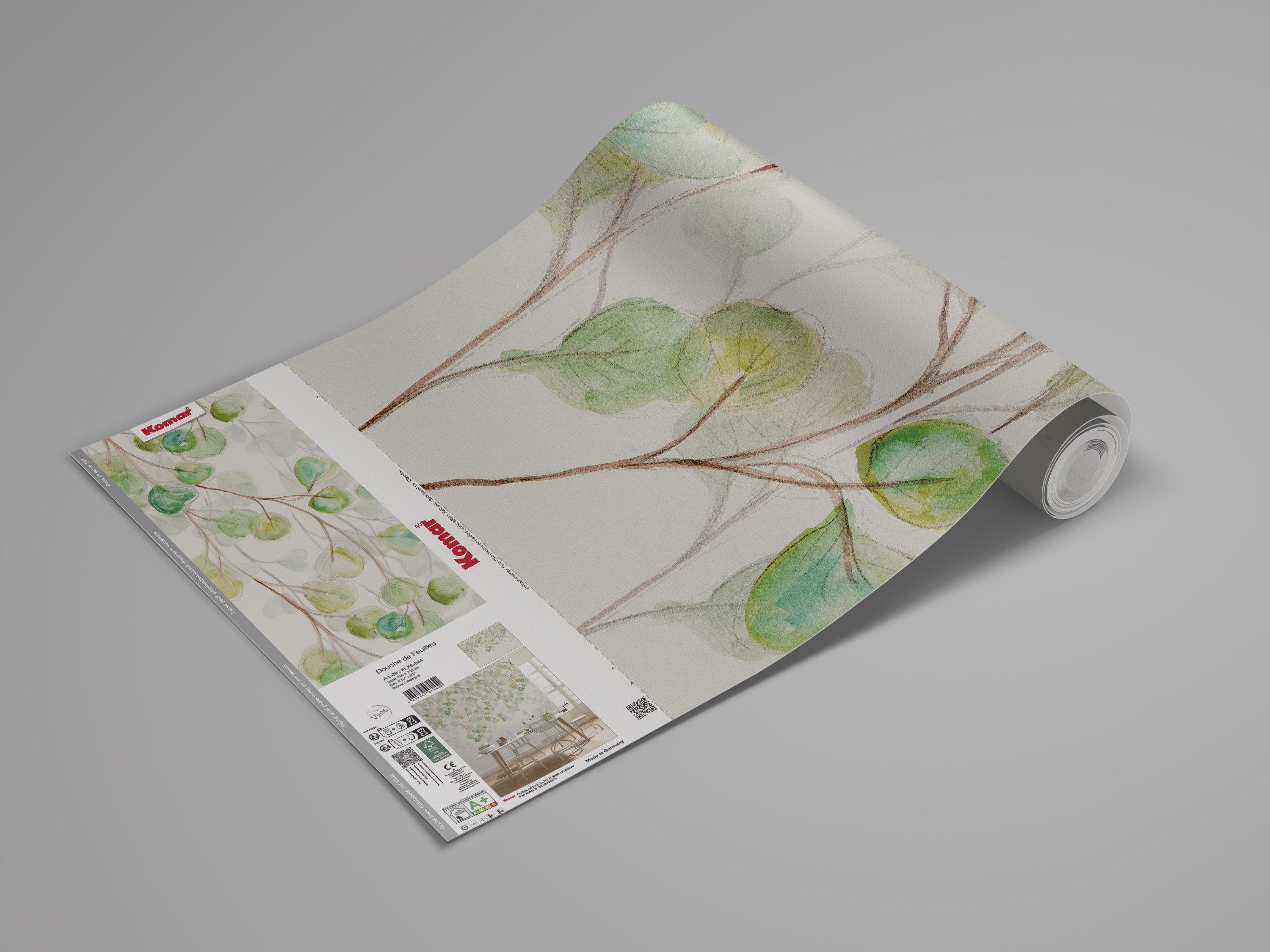 Komar Fotobehang Komar vlies fotobehang - Douche de Feuilles - maat 300 x 250 cm (set)