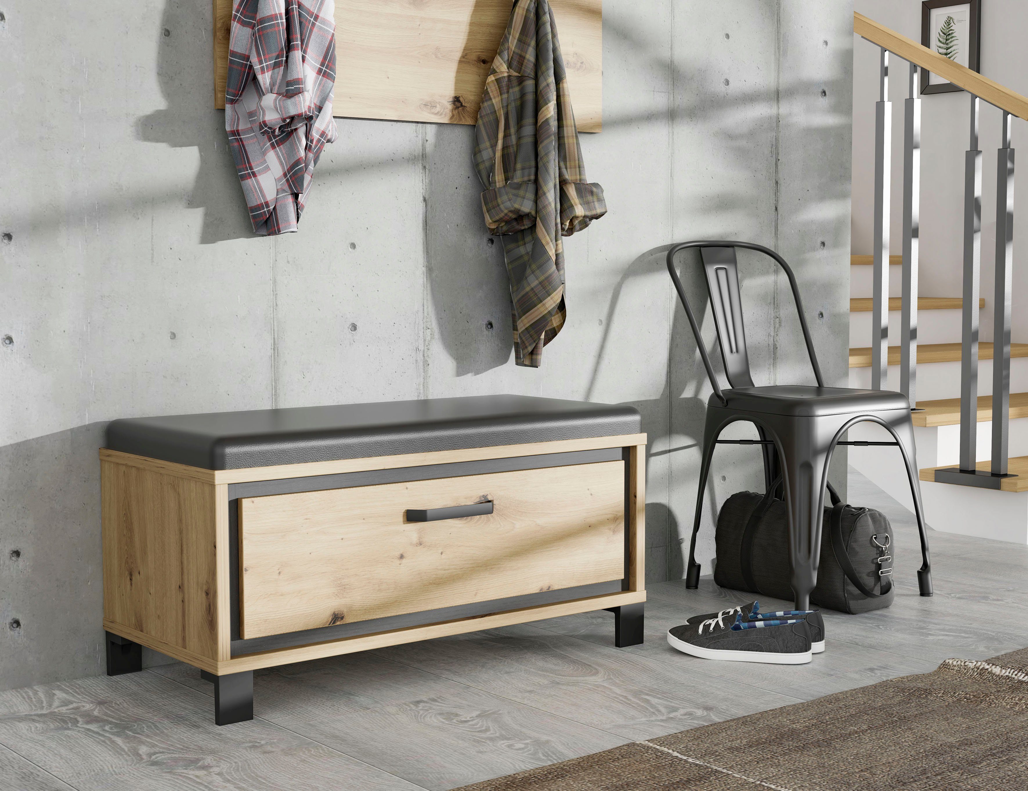 FORTE Zitbank Trondheim Breedte ca. 90 cm , inclusief zitkussen