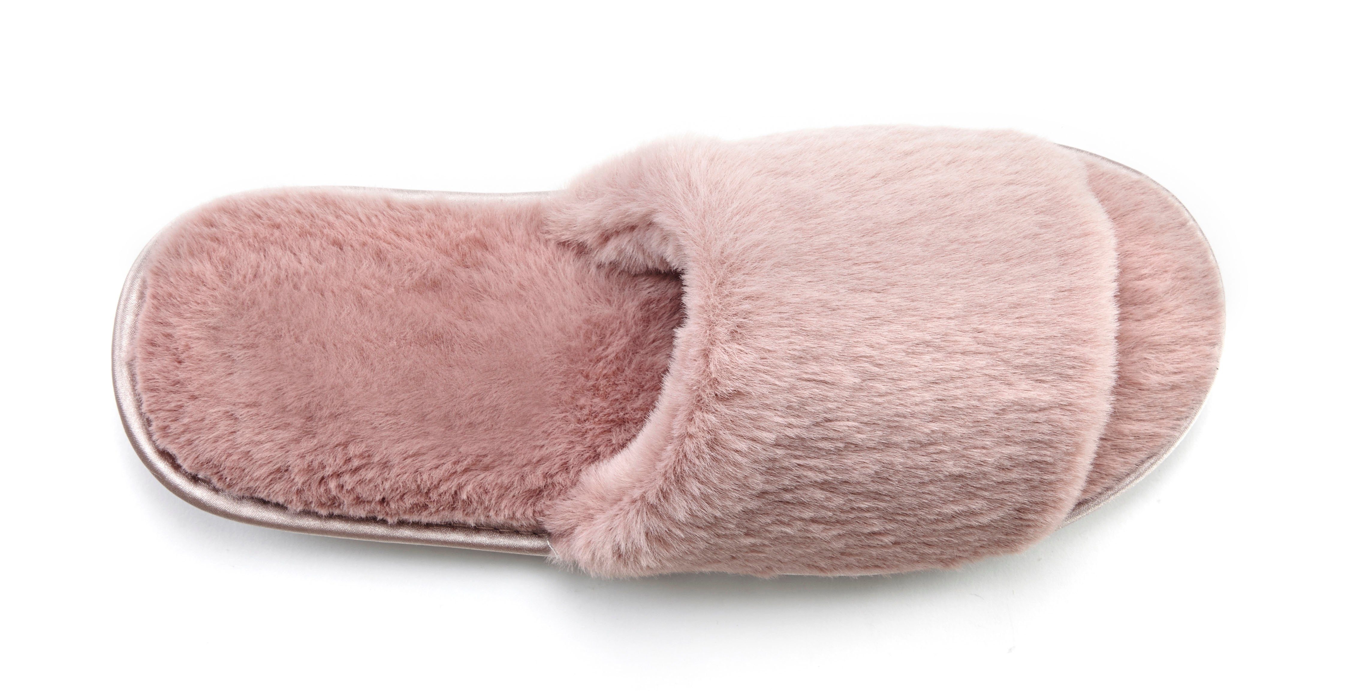 Vivance Slippers Pantoffel, slipper, pantoffel, met knuffelig, warm faux-bont vegan