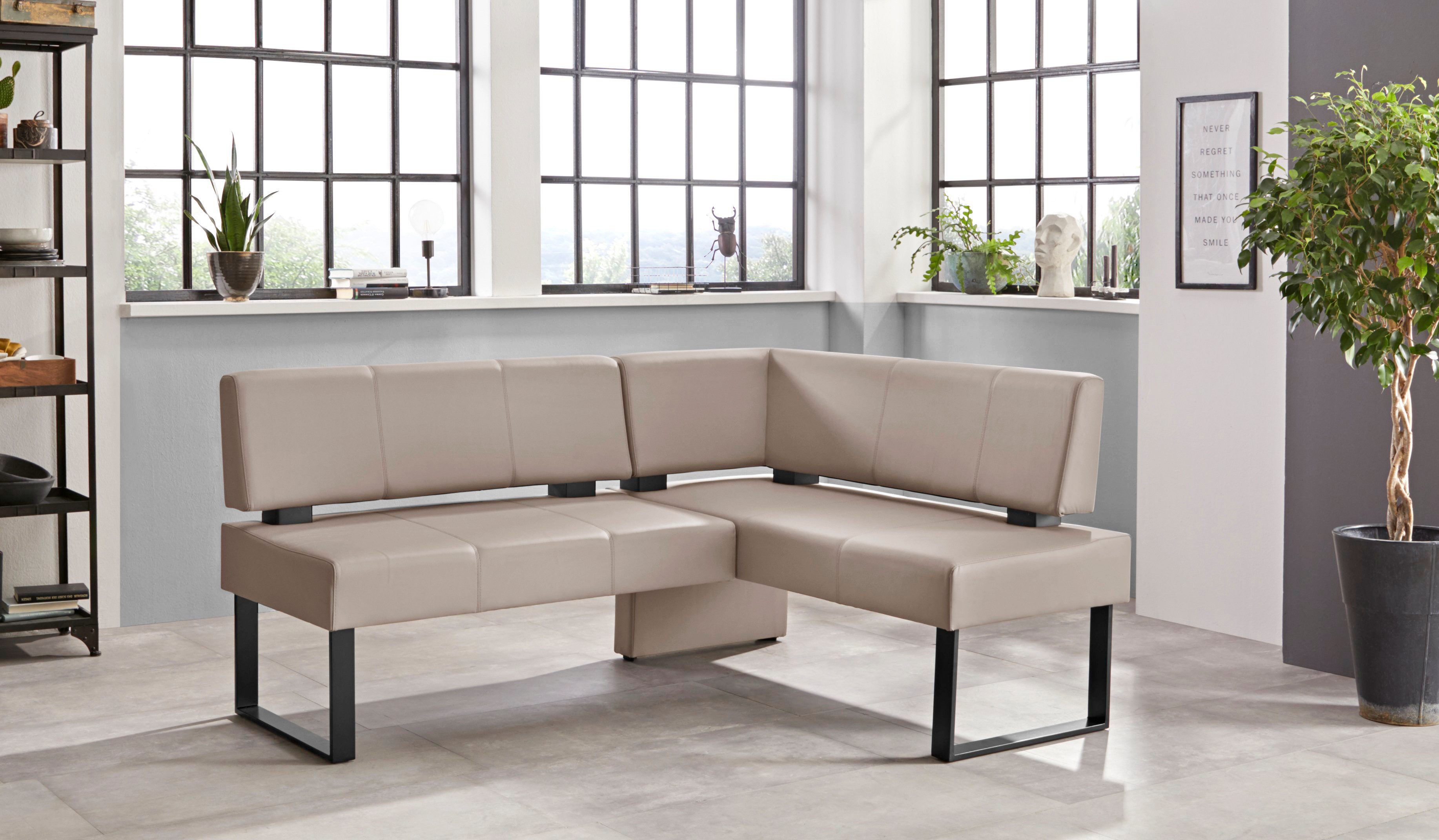 Home affaire Hoekbank Oliver met metalen frame, keukenbank verschillende hoezen cord eetkamerbank ottos choice