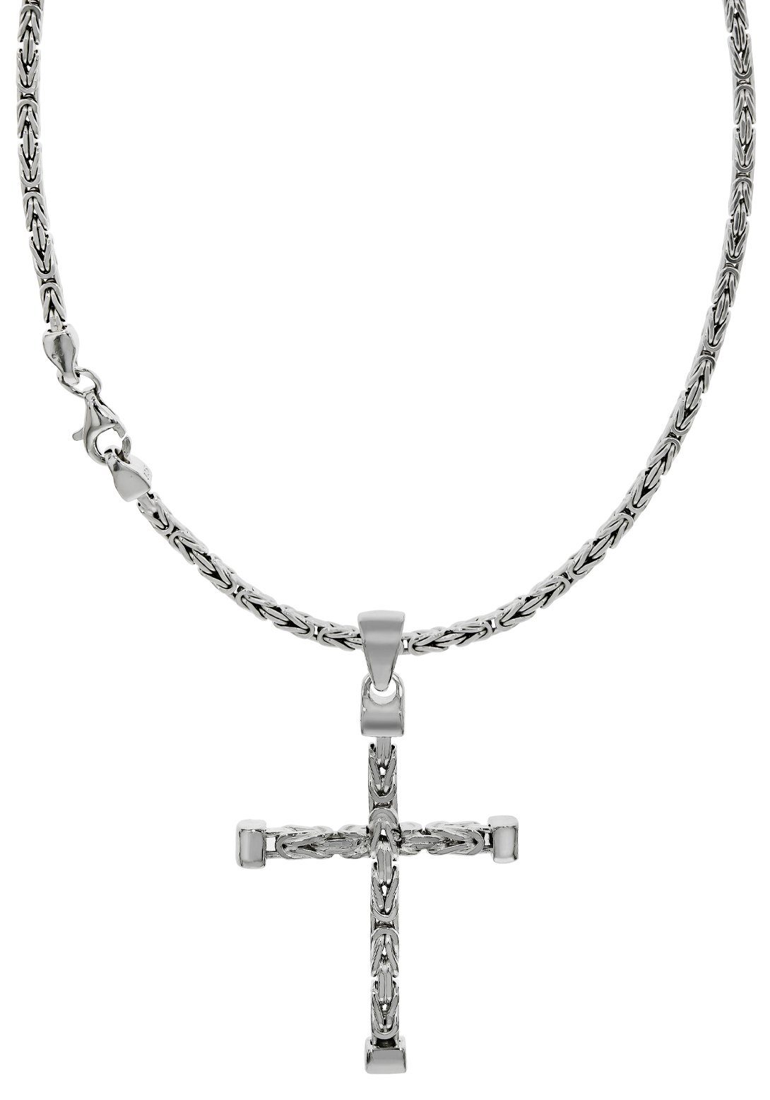 Firetti Ketting met hanger Sieraad cadeau zilver 925 halssieraad halsketting 4-kant koningketting