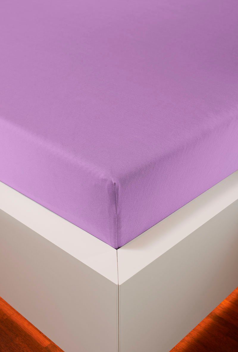 bellana Hoeslaken Jersey-elastaan aqua in mt. 90x200, 140x200 of 180x200 cm van katoen, voor matrassen tot 35 cm hoogte, laken, hoeslaken (1 stuk)