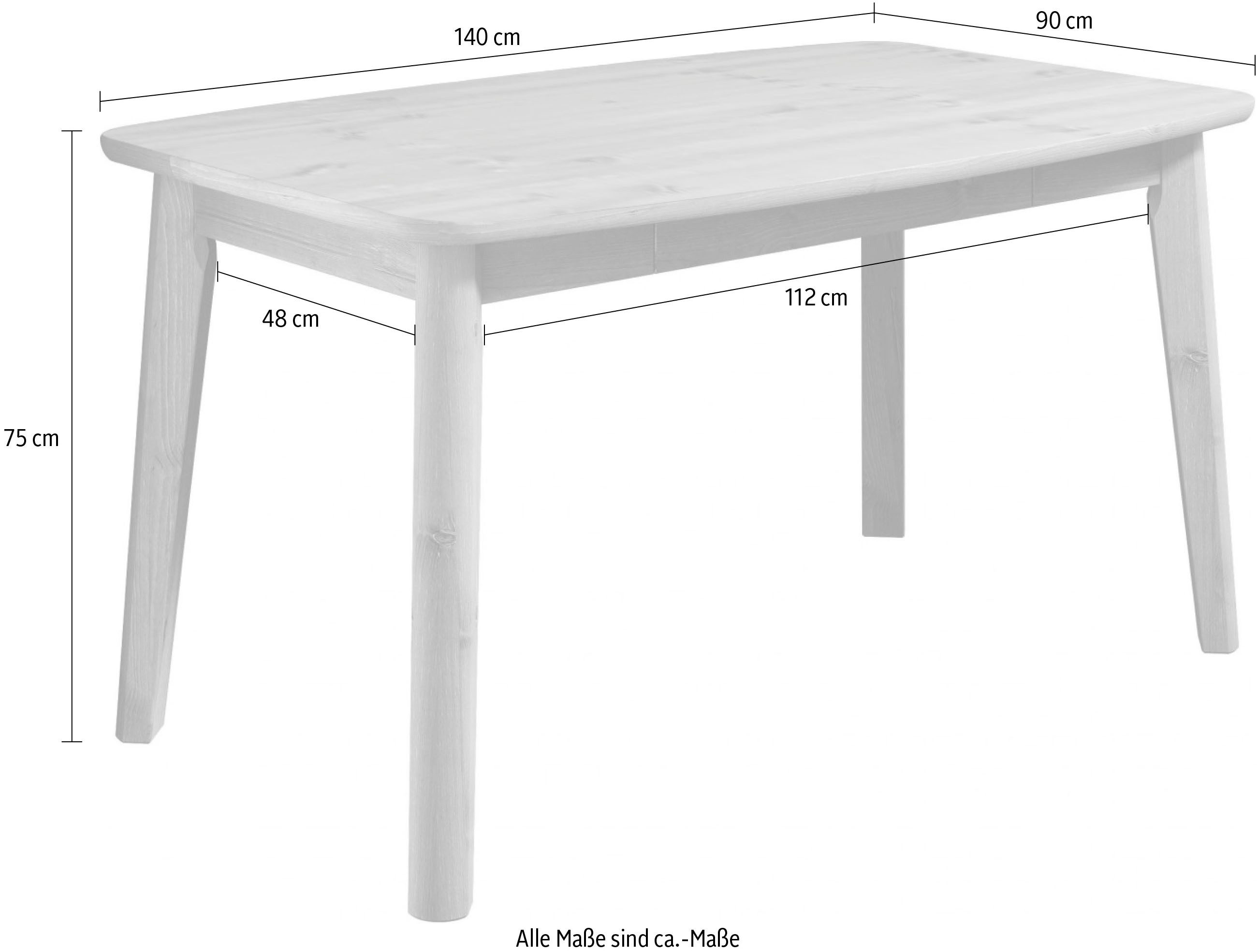Home affaire Eettafel Palermo, multifunctionele tafel, werktafel, bureau met opbergruimte, opklapbaar blad, home office bureau, massief hout