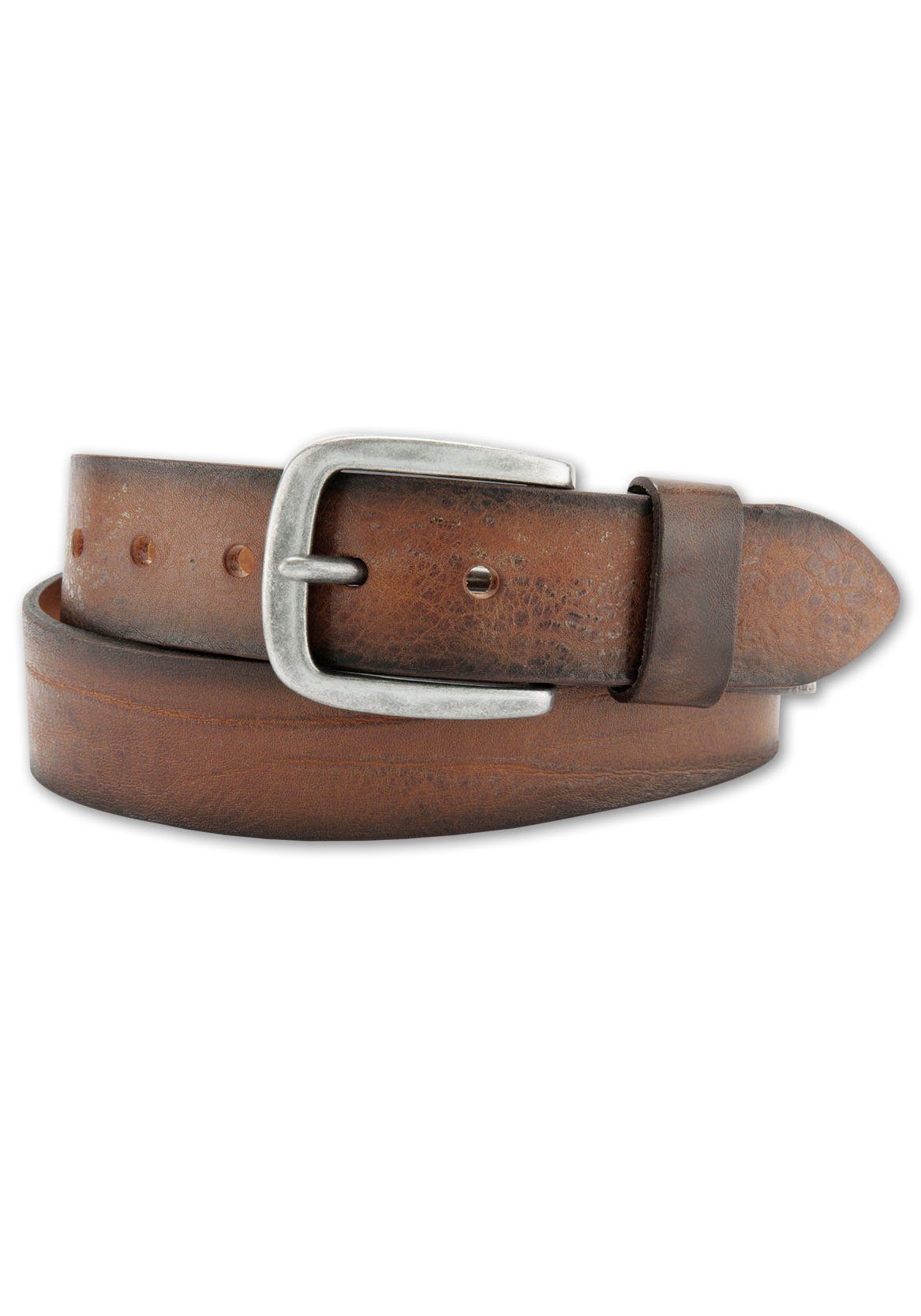 BERND GÖTZ Leren riem in chique, mannelijke classic style heren riemen maat 105 bruin