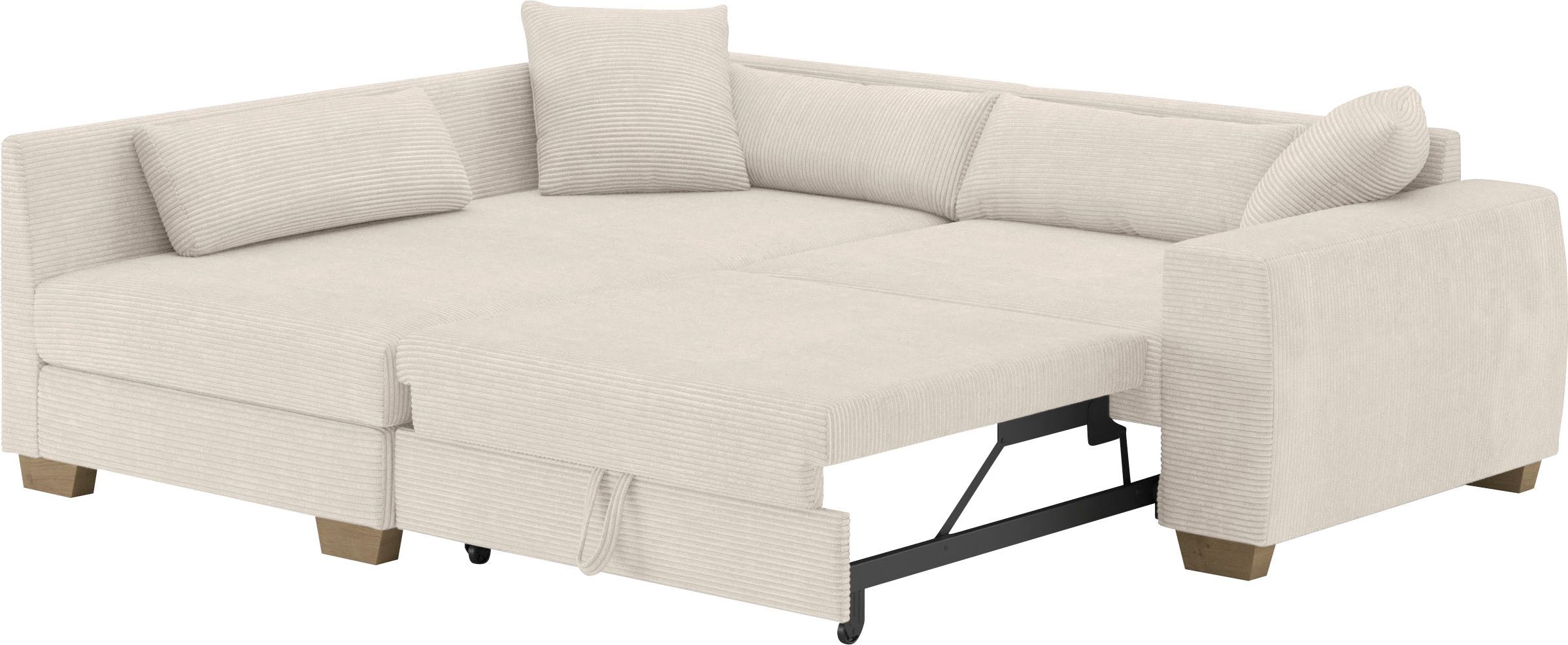 Mr. Couch Hoekbank Helena L-vorm Met binnenvering, optioneel met bed en pocketvering