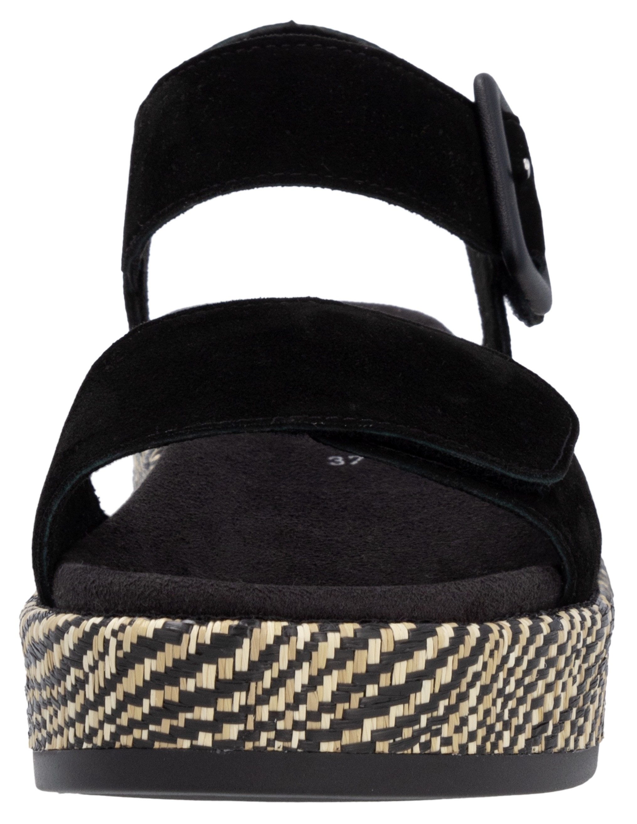 Remonte Sandaaltjes Elisabeth Hurley-Collection Sleehak, zomerschoen, sandaal met bandjes en bekleed plateau