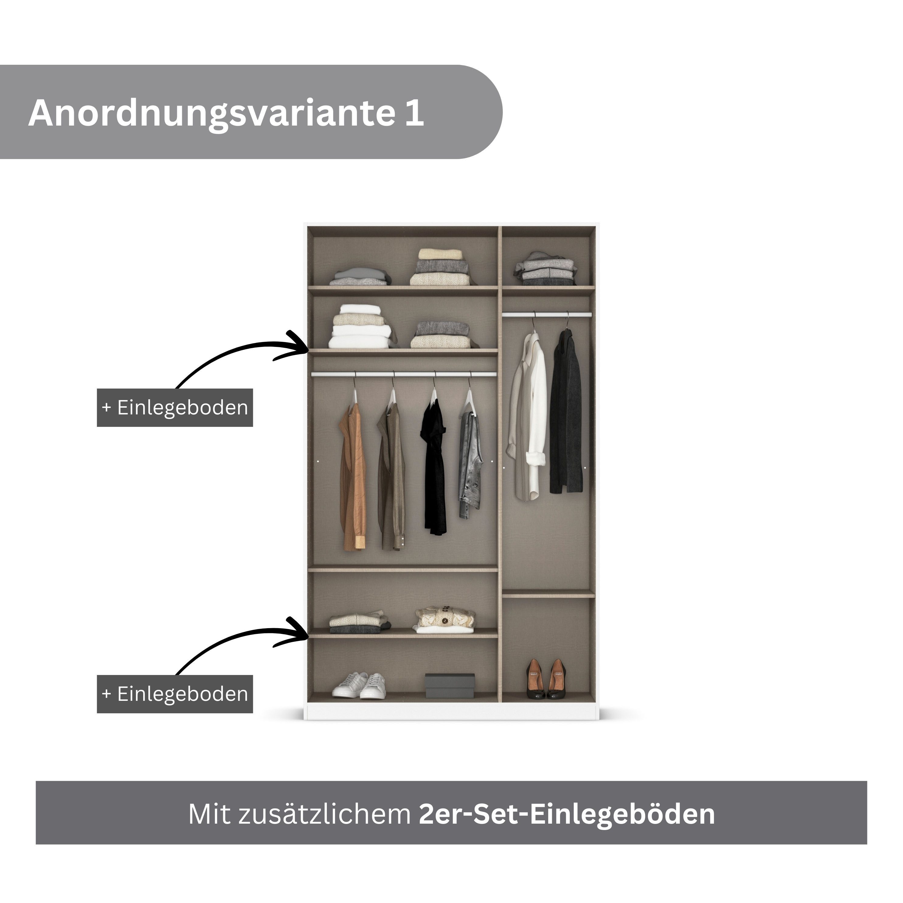 rauch Draaideurkast Kledingkast garderobe AGORDO TOPSELLER slaapkamer doordachte binnenuitrusting, in 6 breedtes en 2 hoogtes made in germany