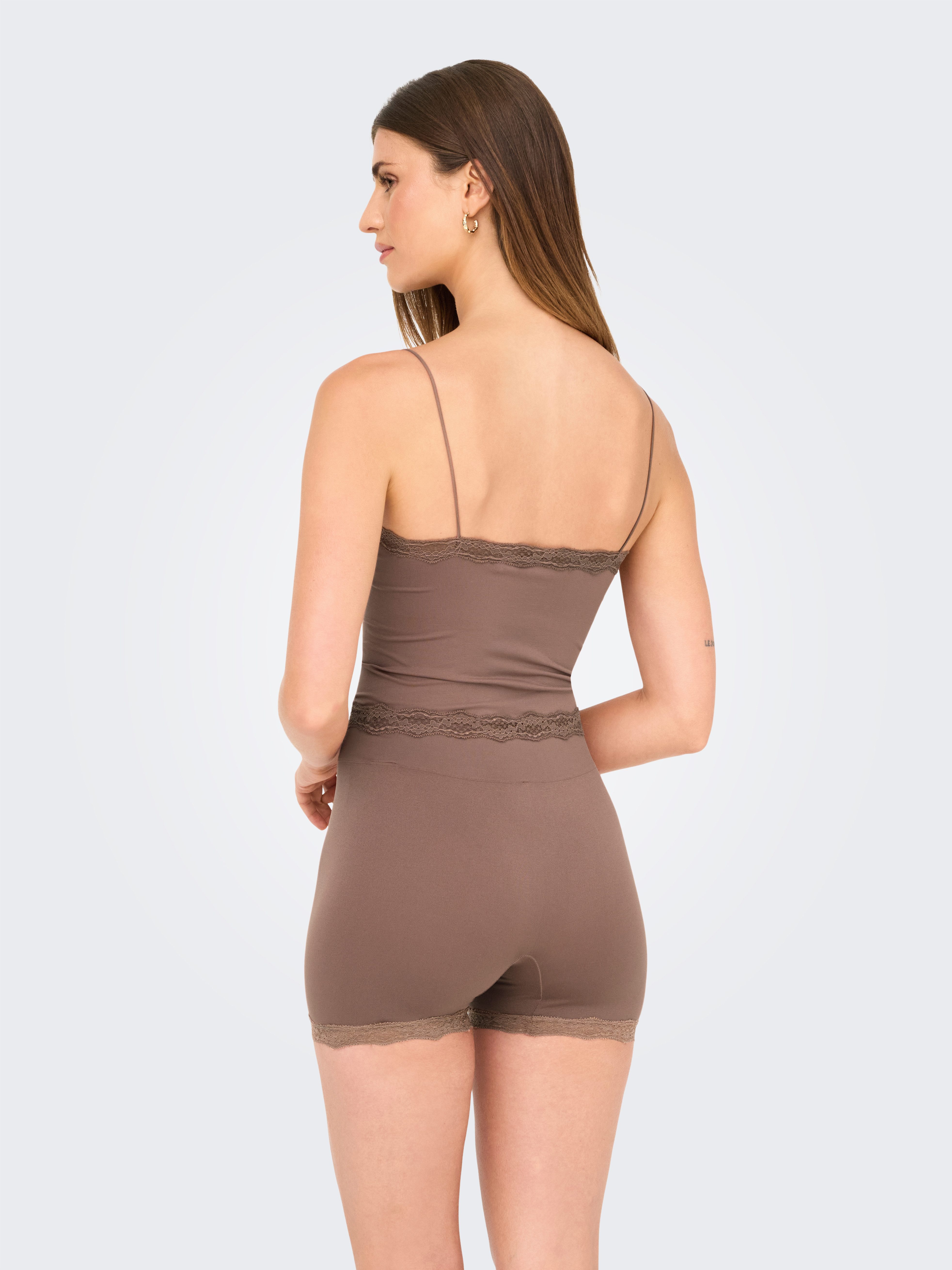 Only Kanten top ONLVICKY LACE SEAMLESS CROPPED TOP