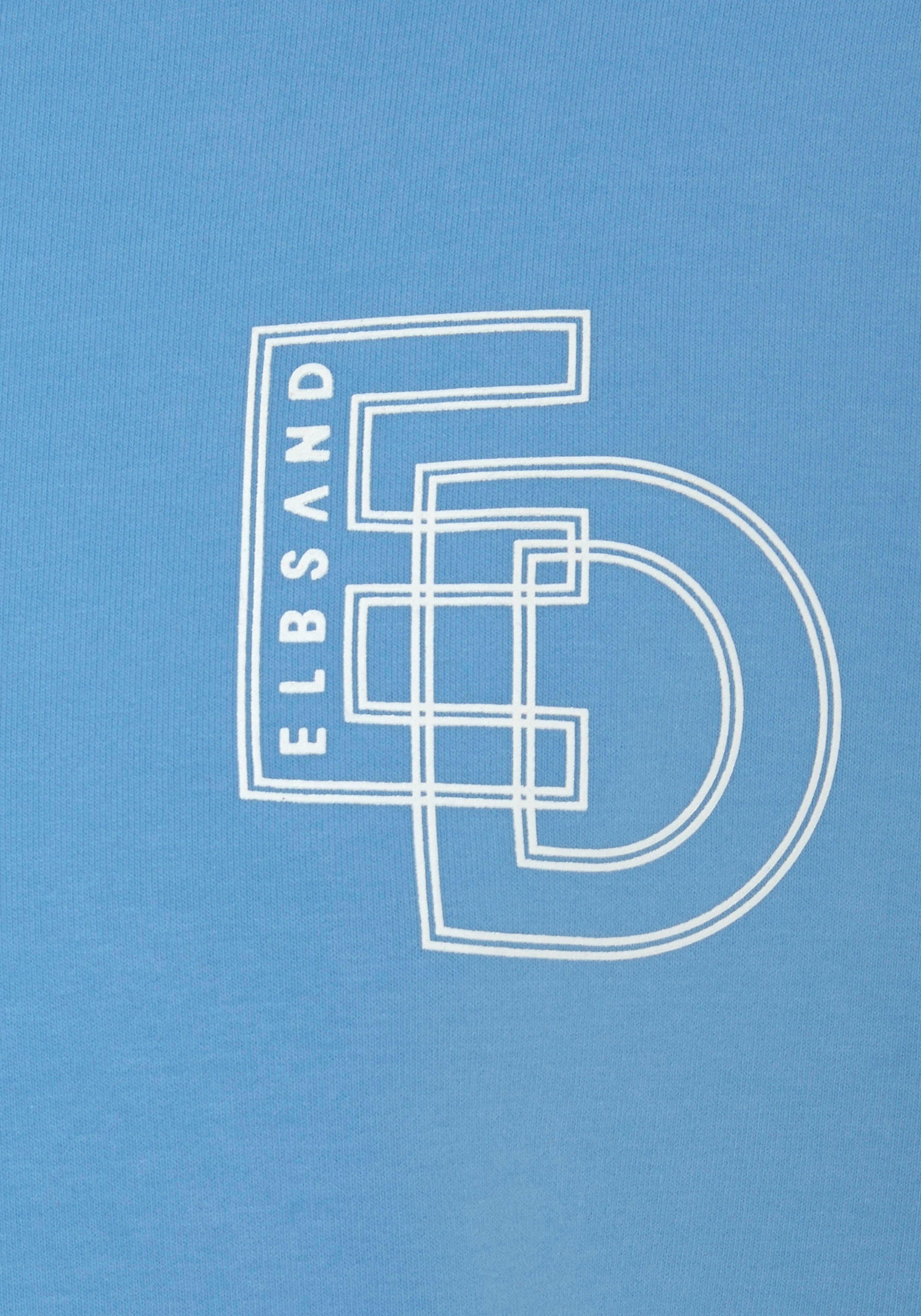 Elbsand Hoodie met grote logoprint op de rug, comfortabele hoodie van katoen