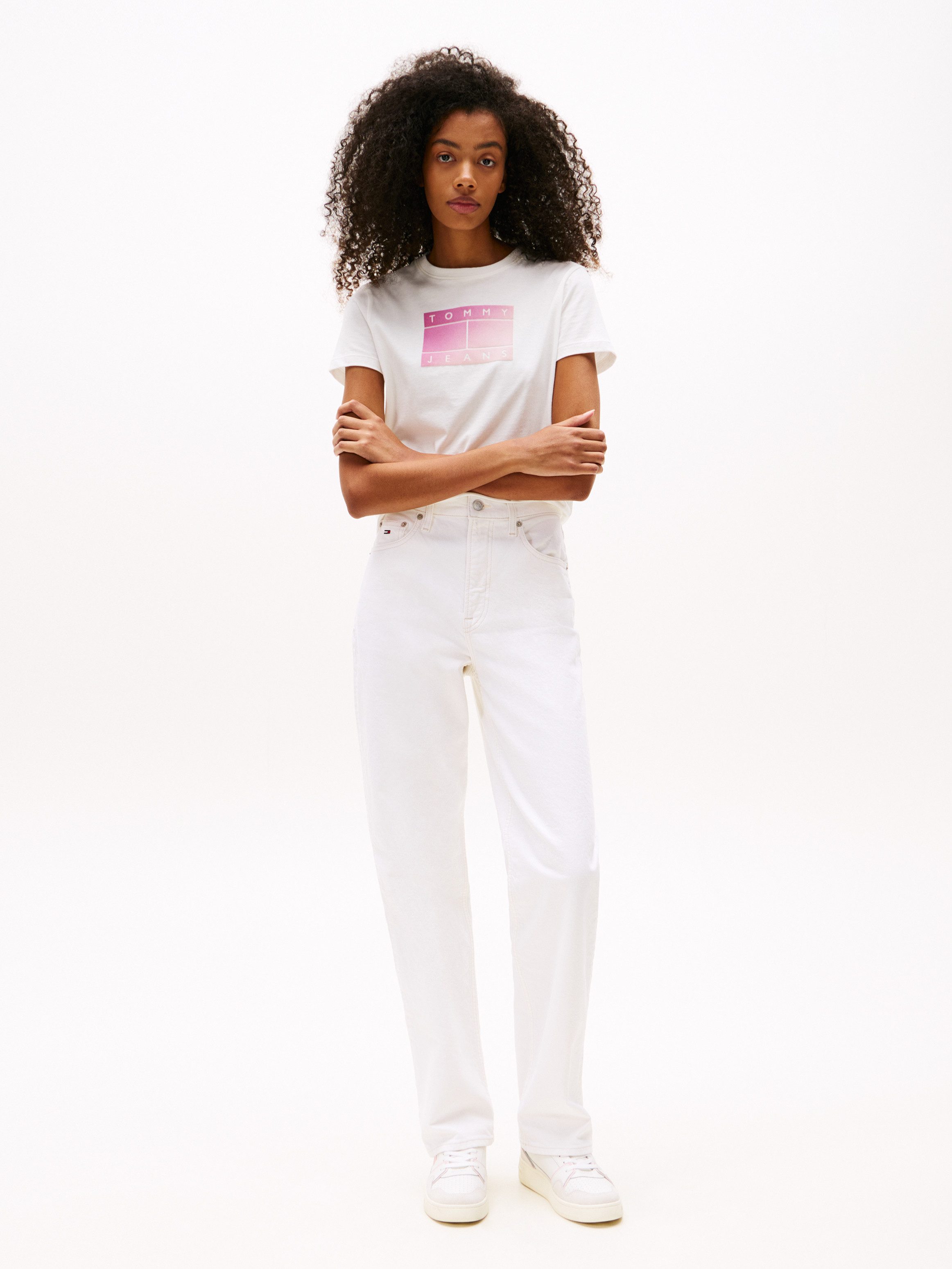 TOMMY JEANS Shirt met korte mouwen TJW REG GRADIENT FLAG SS