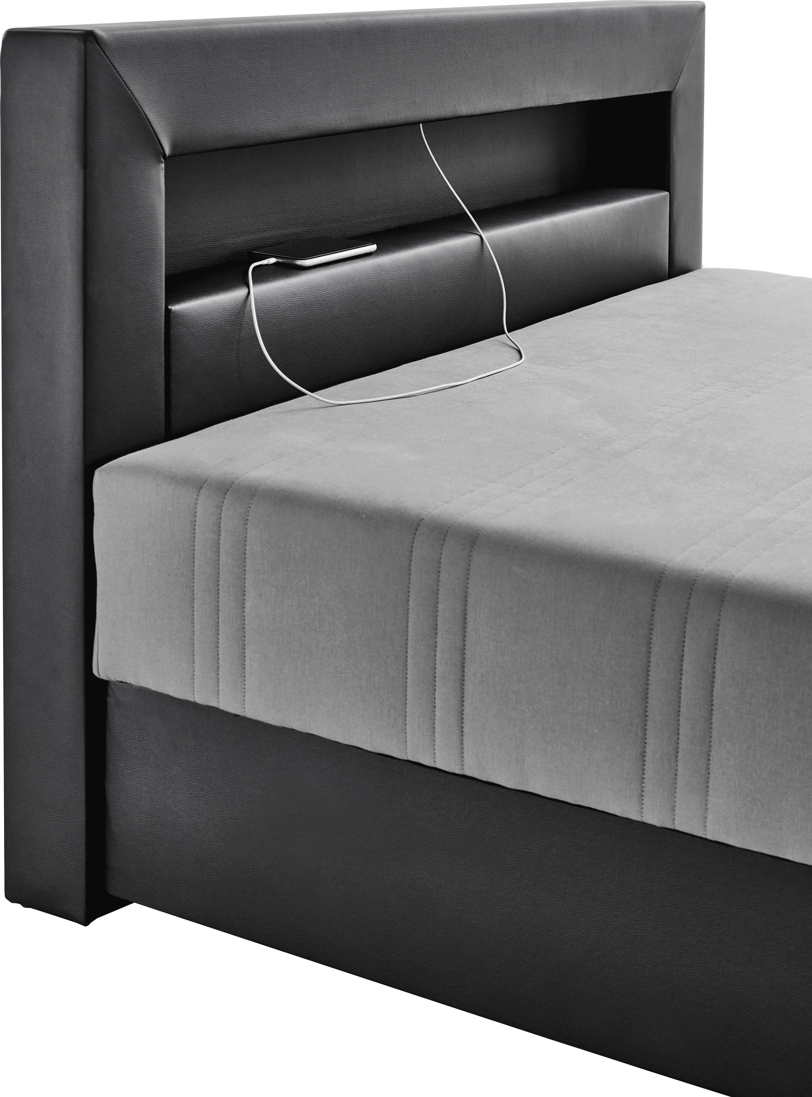 Relita Gestoffeerd bed MINA Bekleed bed 140x200 cm, naar keuze in wit, zwart of grijs