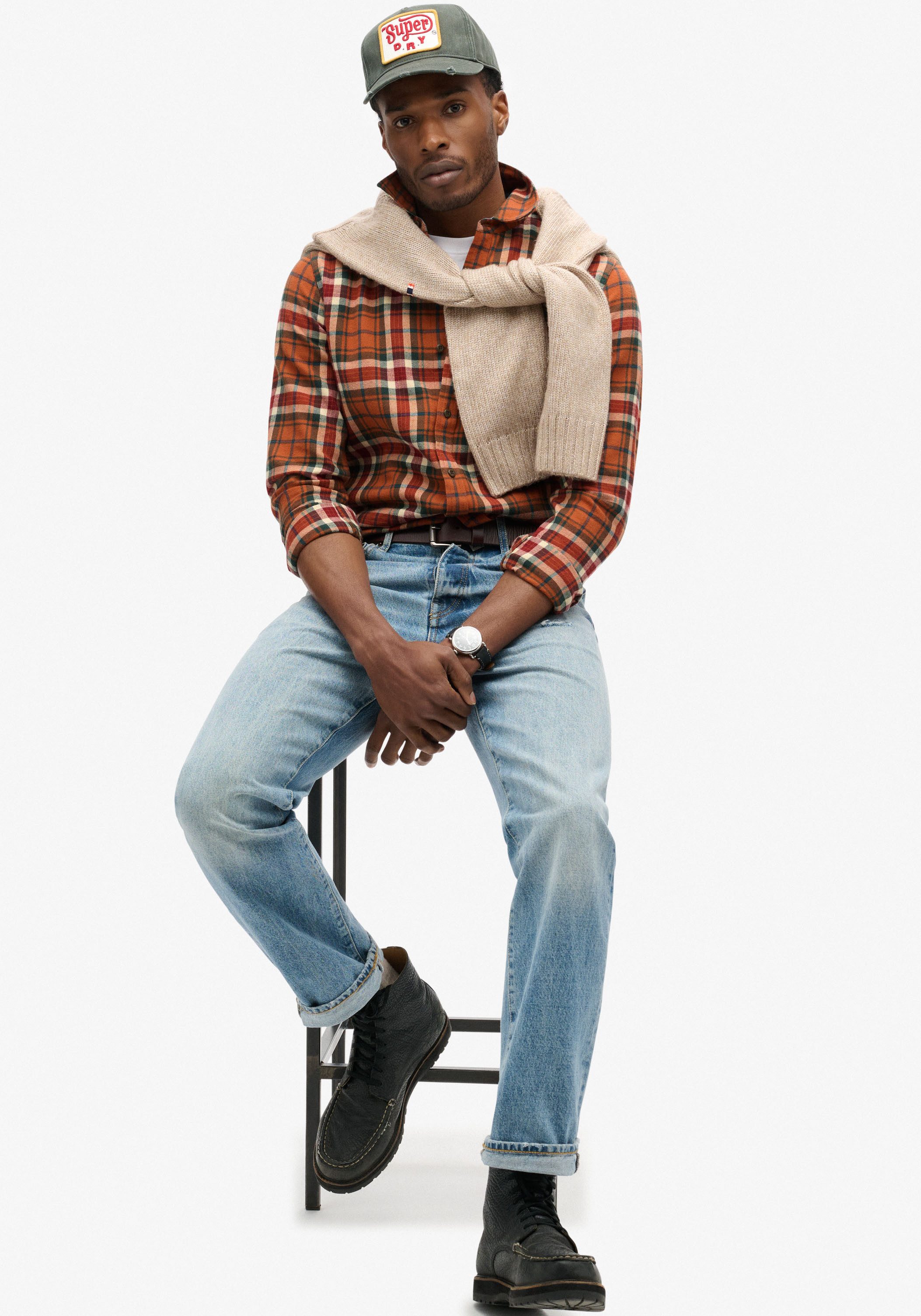 Superdry Overhemd met lange mouwen Organic Cotton Lumberjack Check Shirt