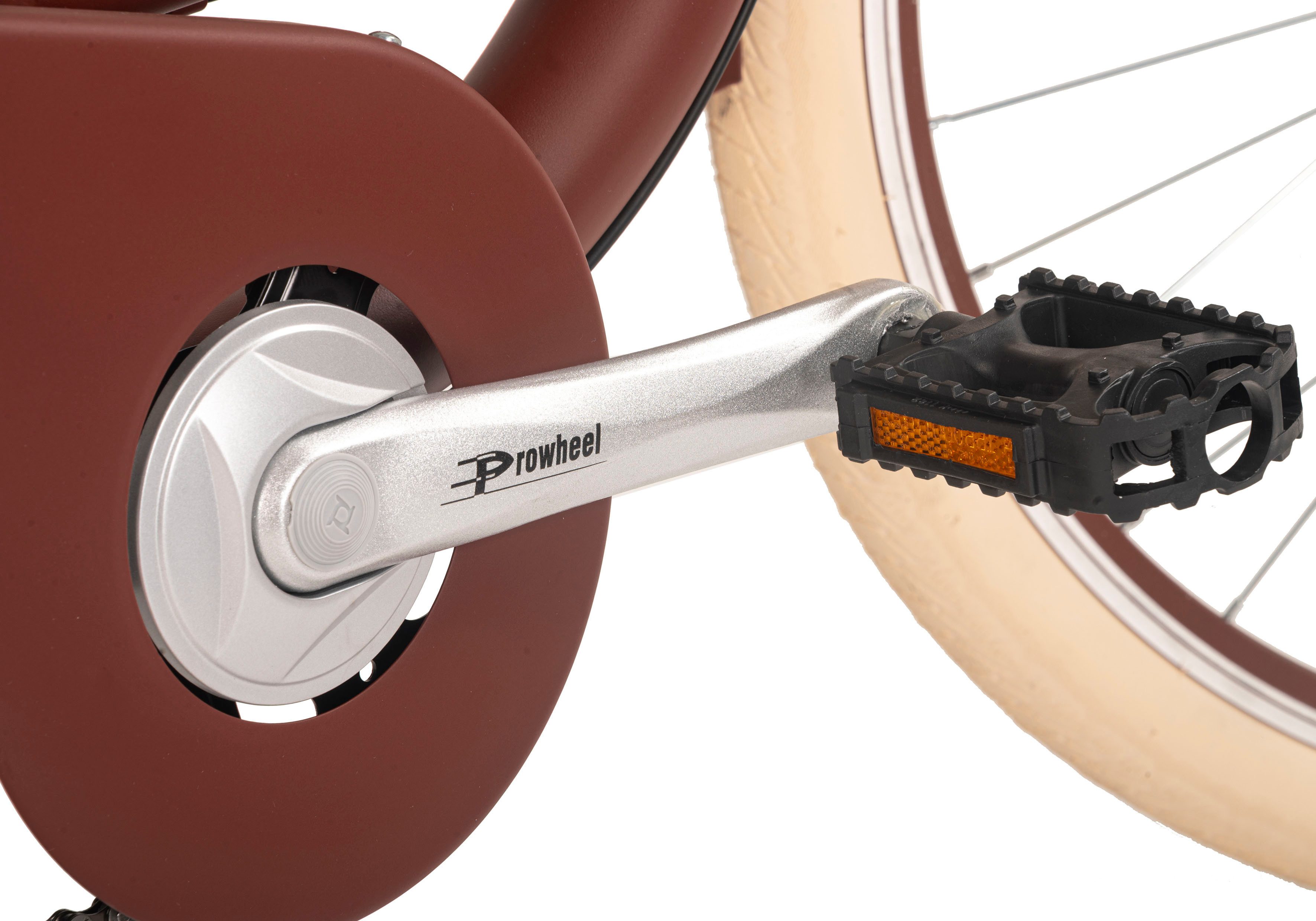 Dacapo Citybike Balloon damesfiets 28'' bruin 6 versnellingen 48 cm