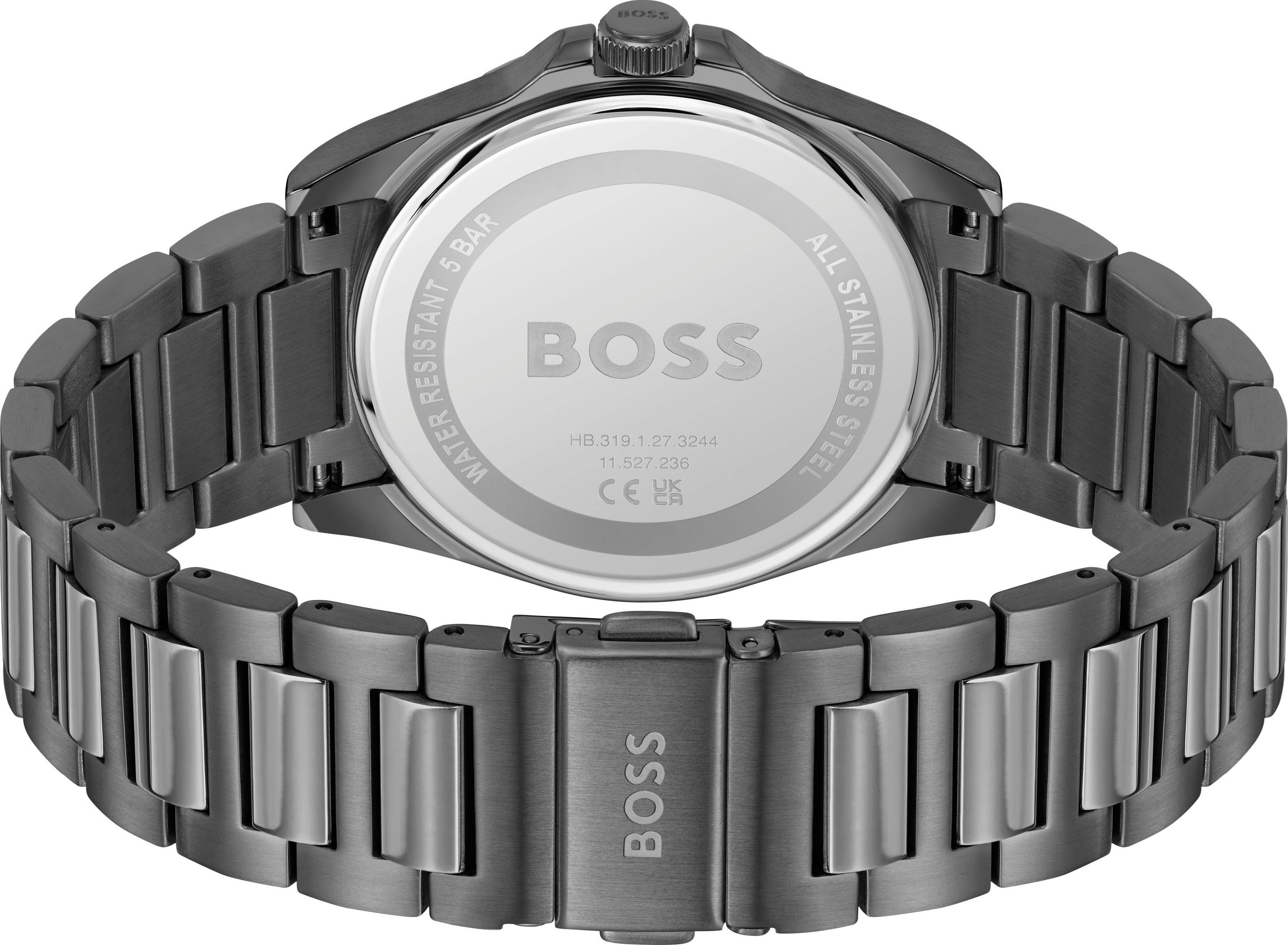 Boss Kwartshorloge Strike Horloge, dameshorloge, herenhorloge, stalen band, analoog, dag