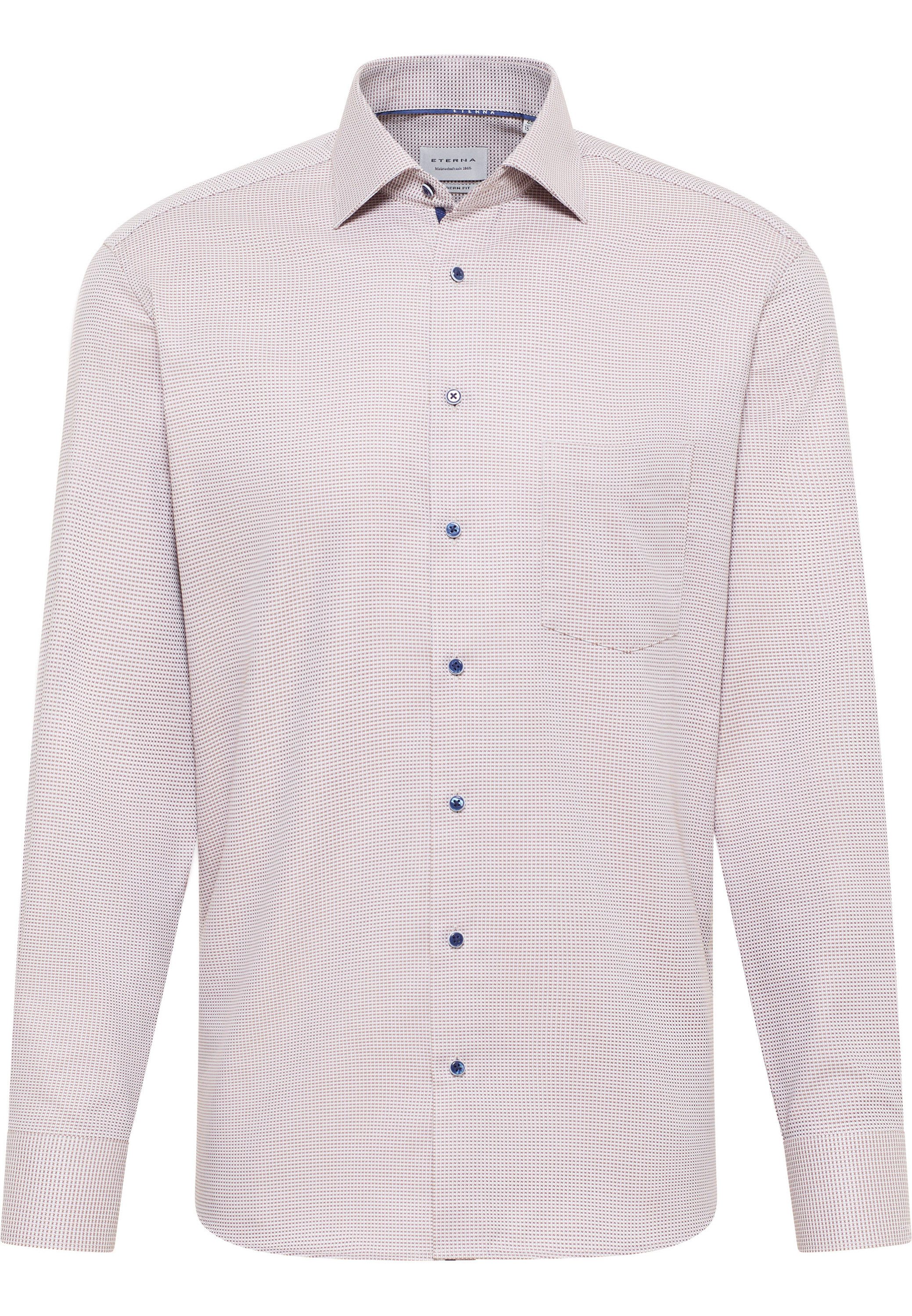 Eterna Overhemd met lange mouwen MODERN FIT NON IRON (strijkvrij)