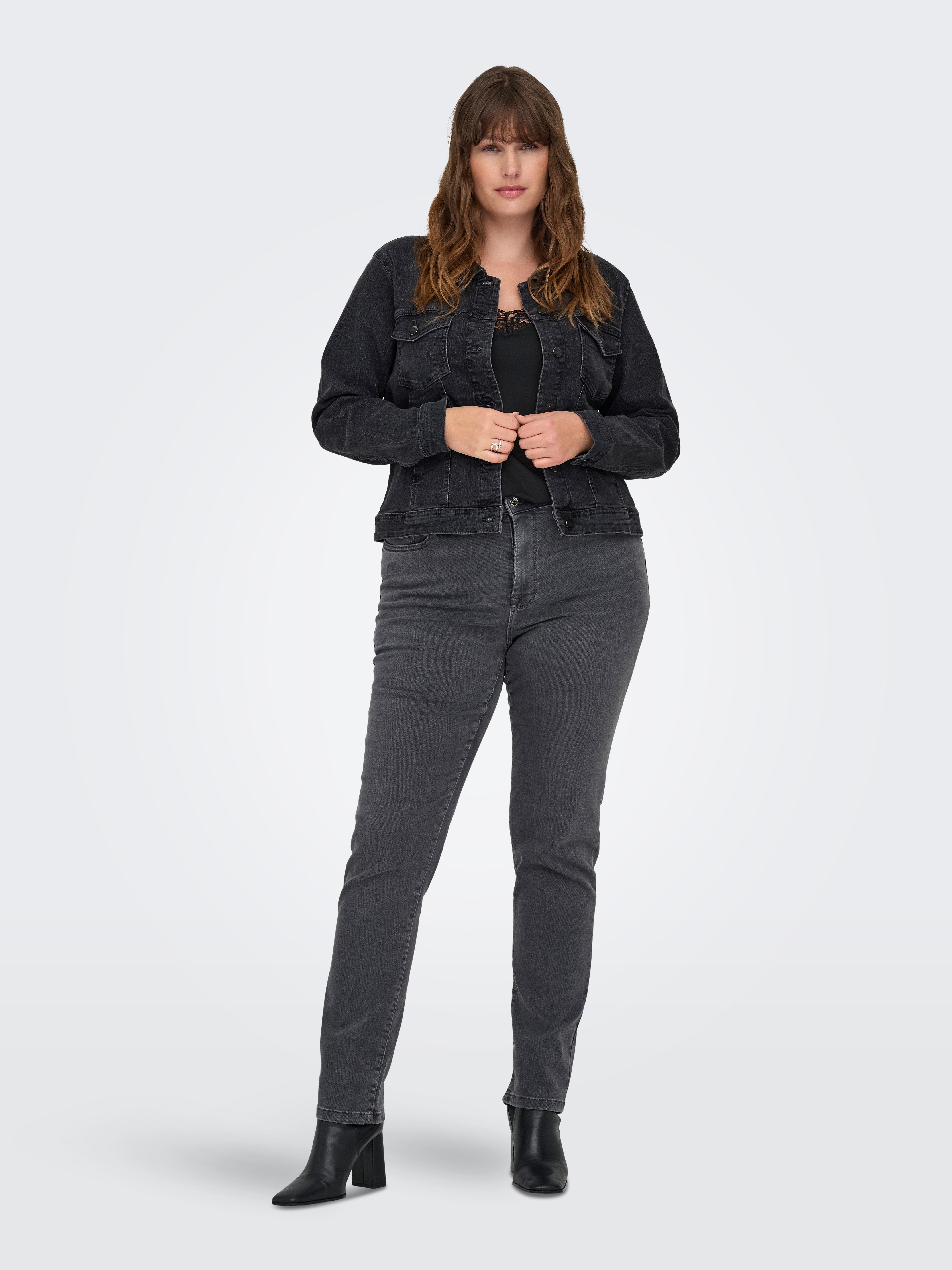 ONLY CARMAKOMA Jeansjack CARWESPA LS DGD JACKET DNM