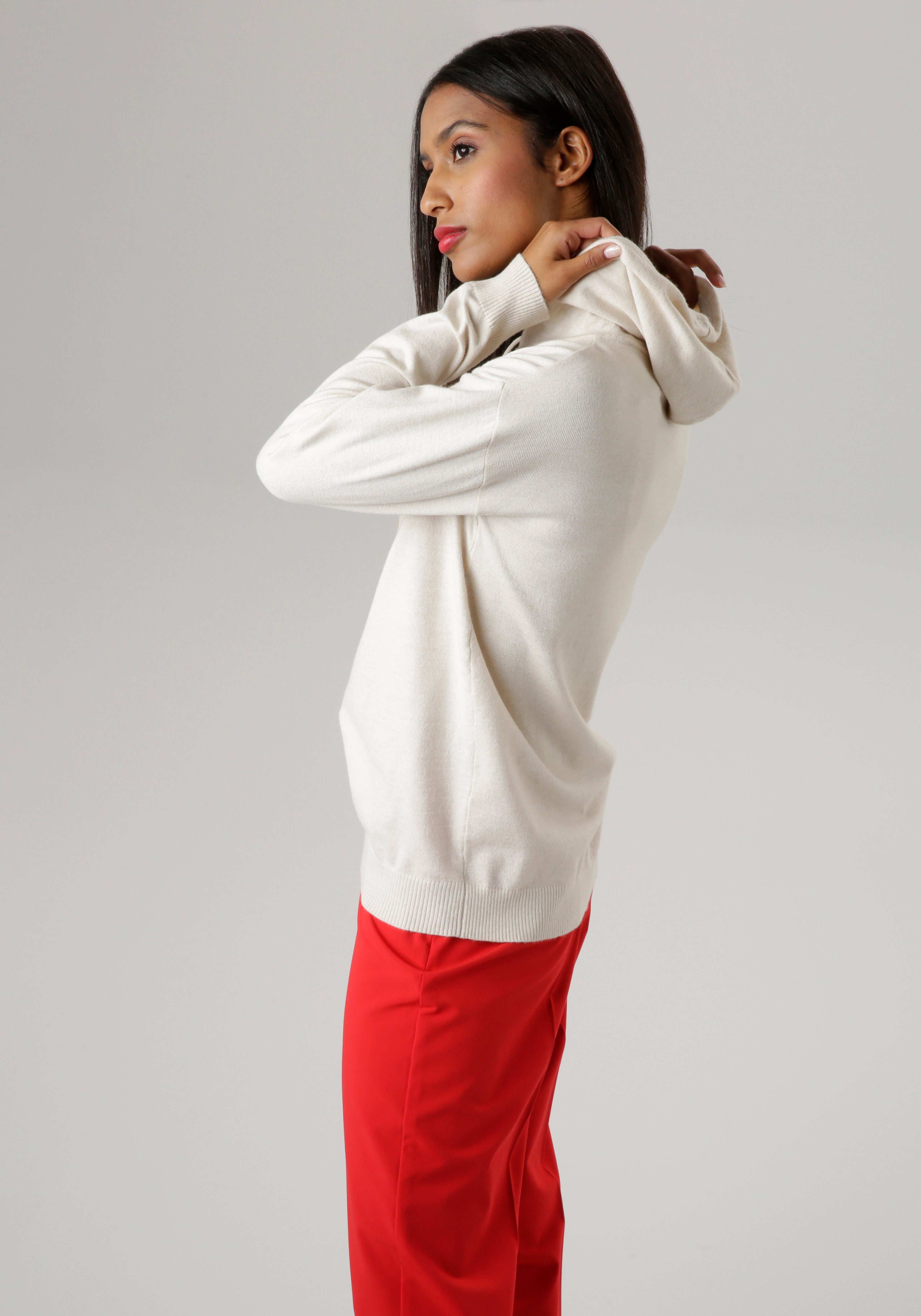 Aniston SELECTED Gebreide trui met een capuchon nieuwe collectie