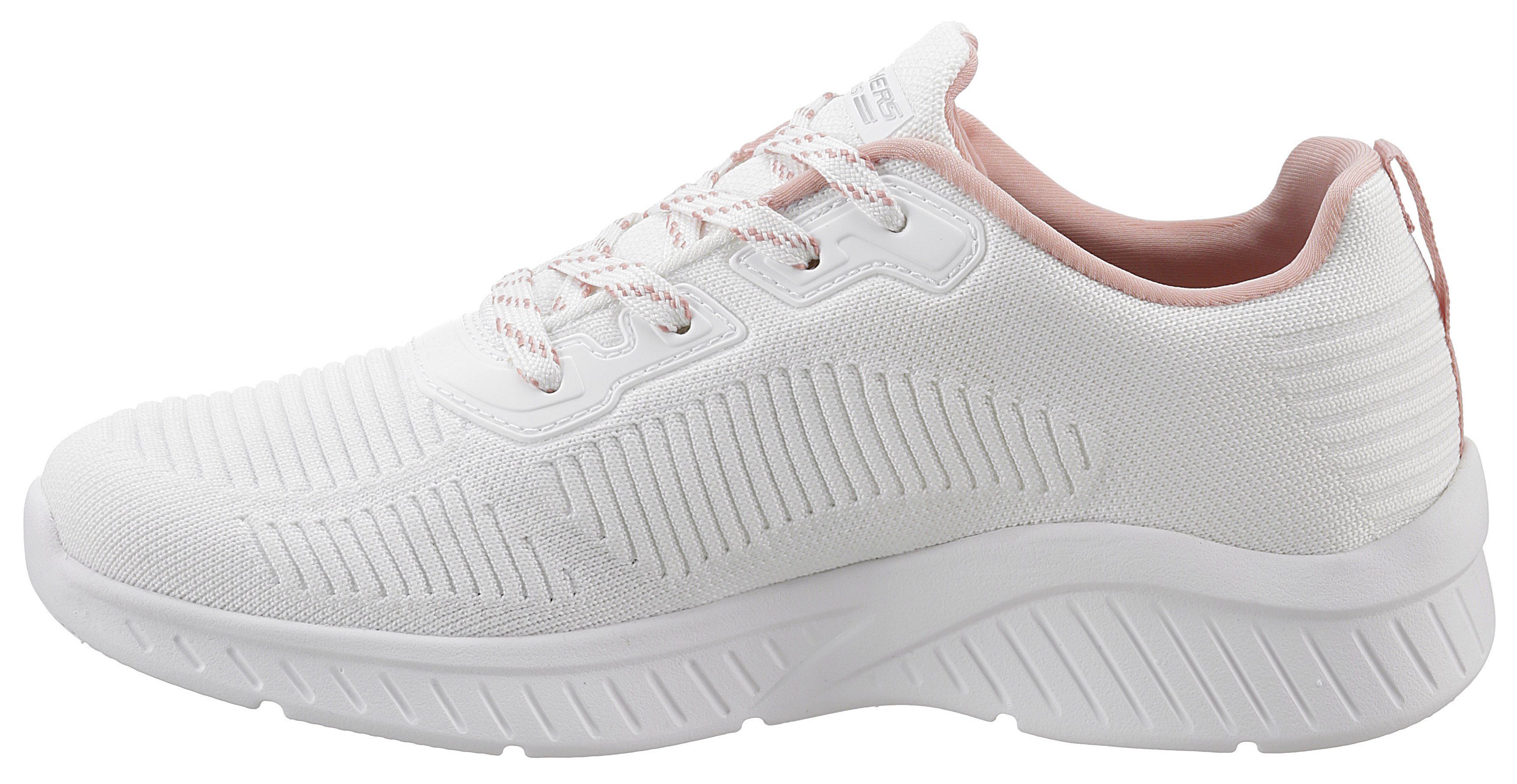 Skechers Sneakers BOBS SQUAD CHAOS AIR met gepolsterde schaprand, vrijetijdsschoen, lage schoen, veterschoen