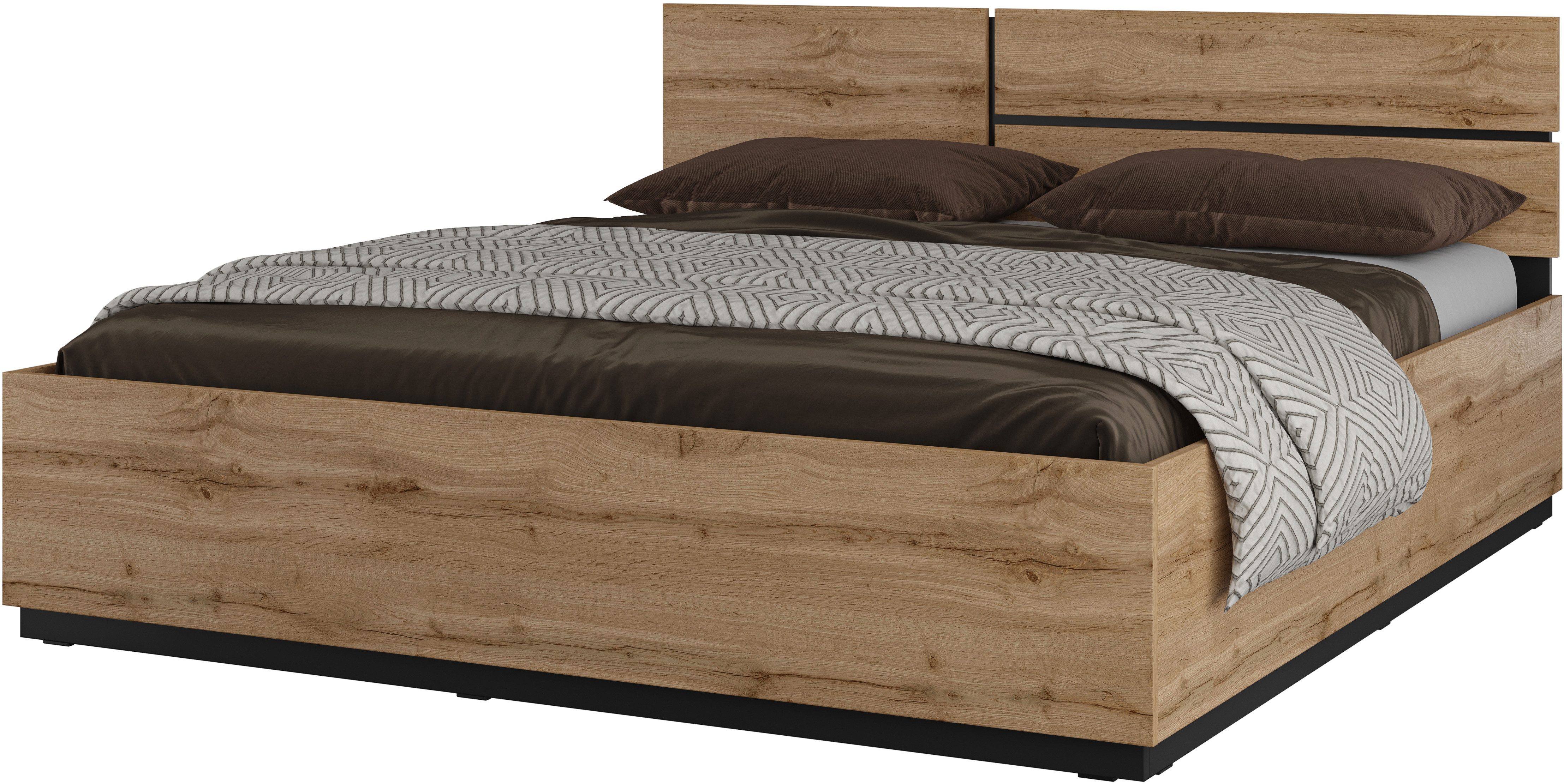 INOSIGN Bedframe Cross, moderne bedframe Tweepersoonsbed in twee maten, stabiel bedframe