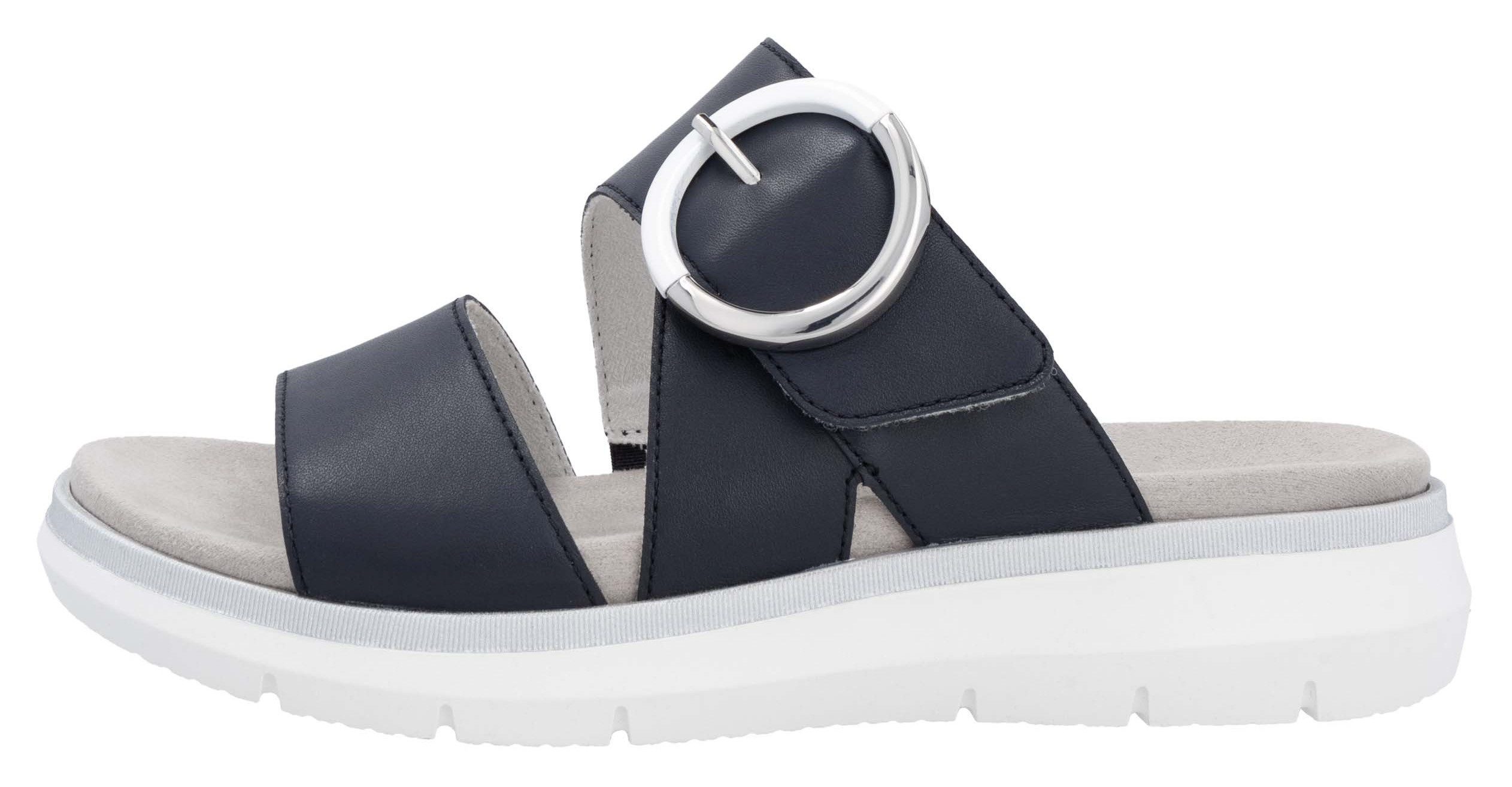 Remonte Slippers , wig hak, zomerschoen, gemaksschoen met klittenband