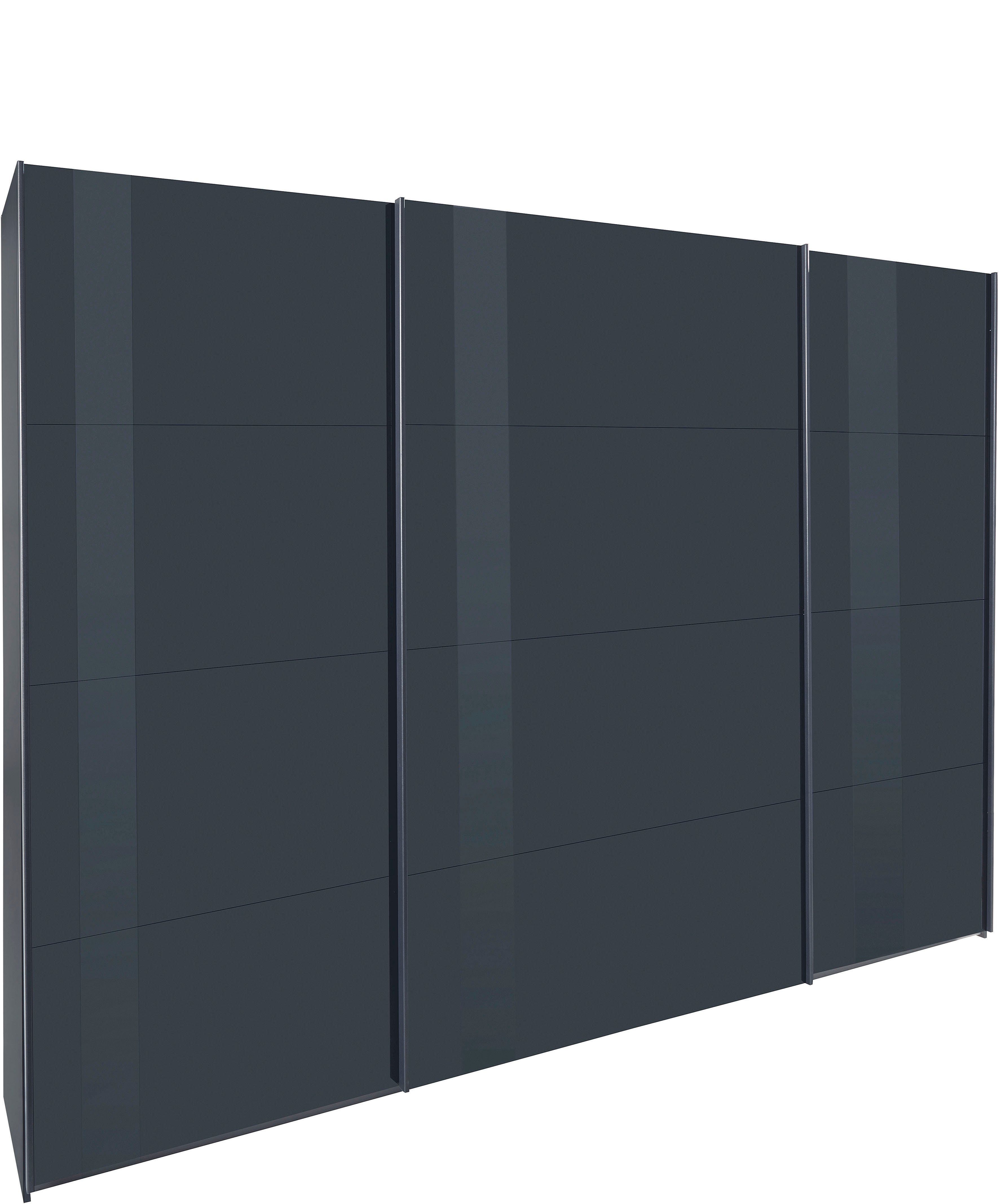 rauch Zweefdeurkast Kledingkast kast garderobe TOPSELLER OTELI incl. binnenindeling zweefdeurkasten maat 315 cm x 229 cm x 62 cm grijs