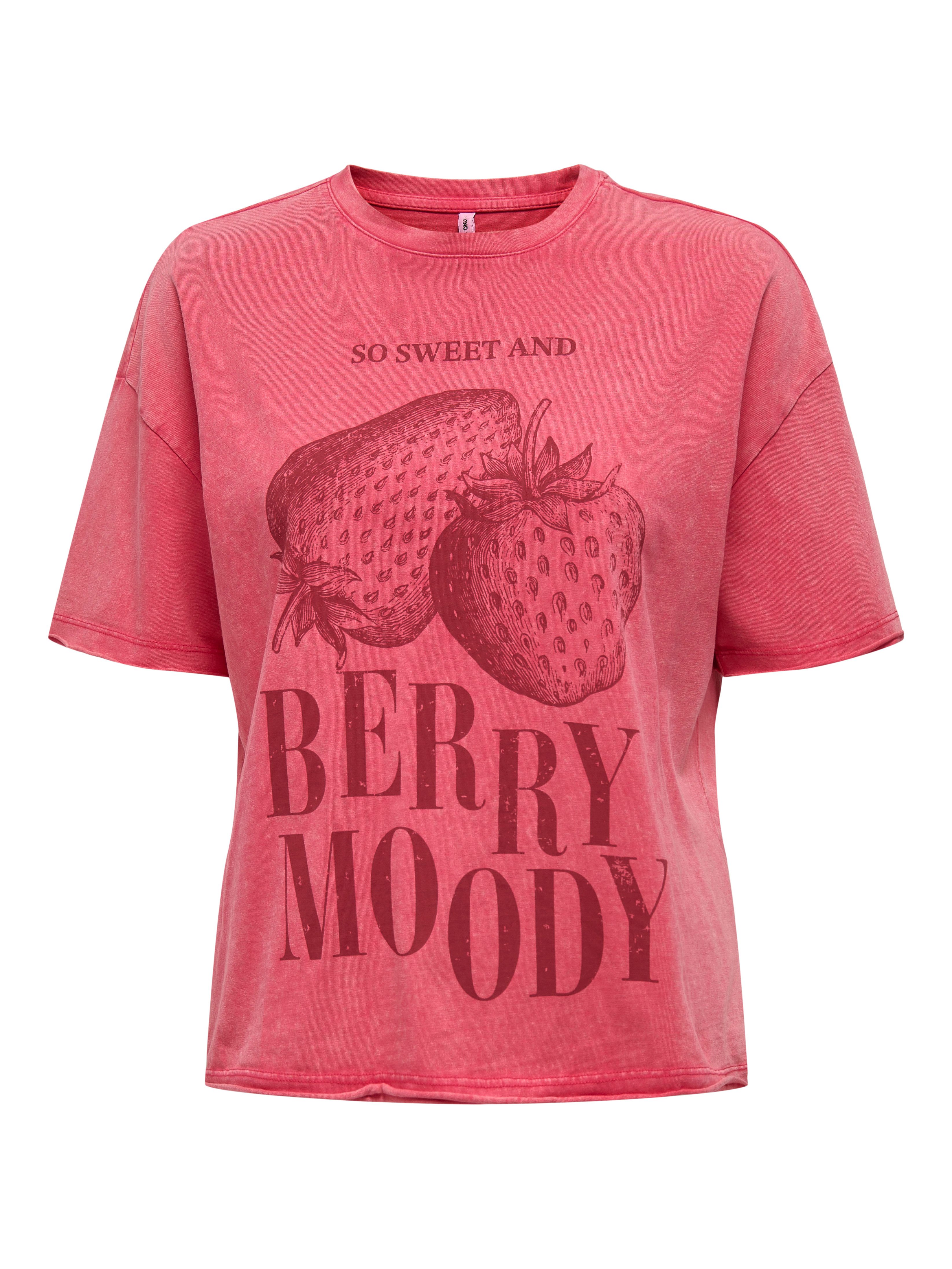 Only Shirt met korte mouwen ONLKINNA S/S FRUIT TOP BOX JRS