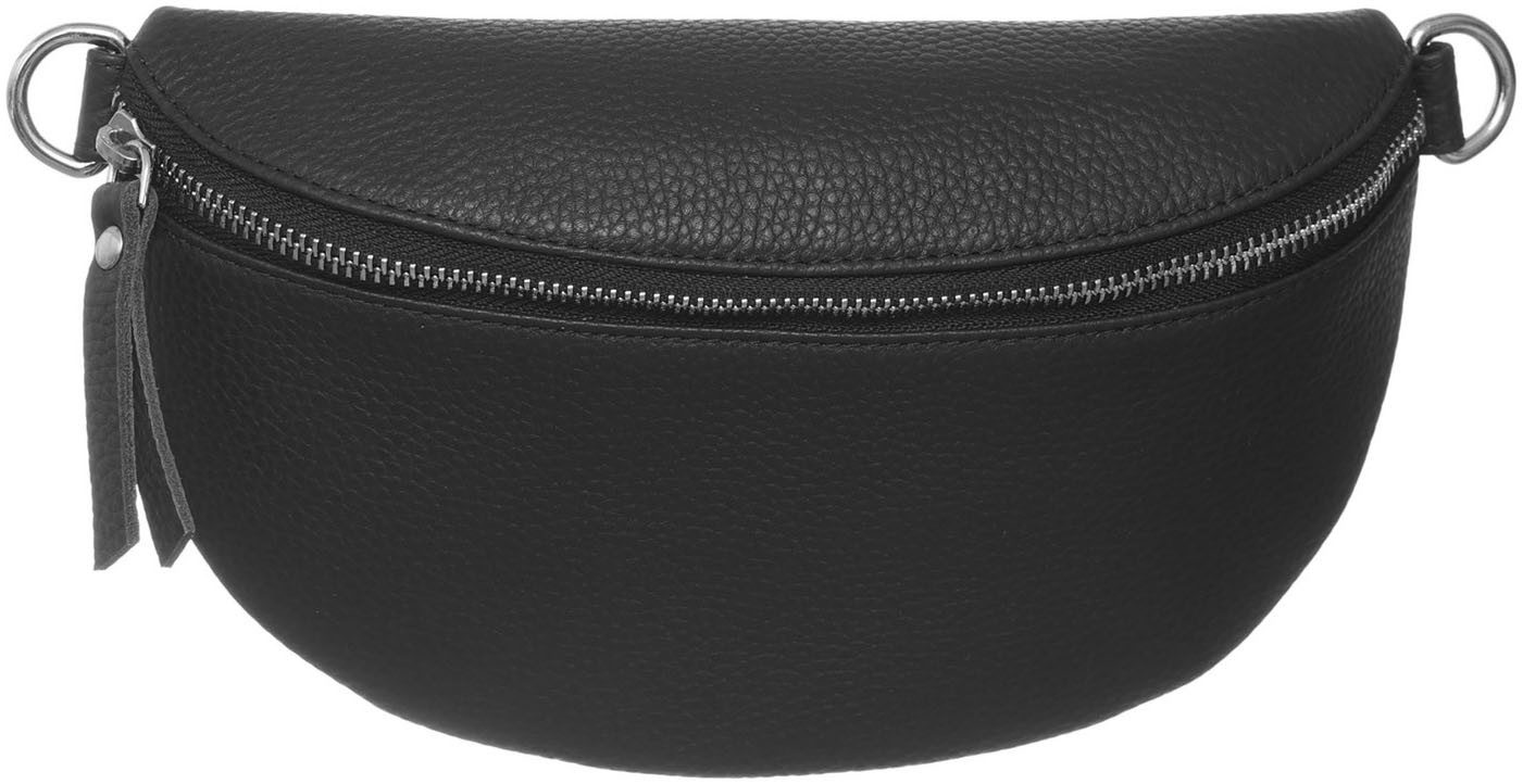 Zwillingsherz Schoudertas Crossbody Bag Leder , schoudertas met ritssluiting