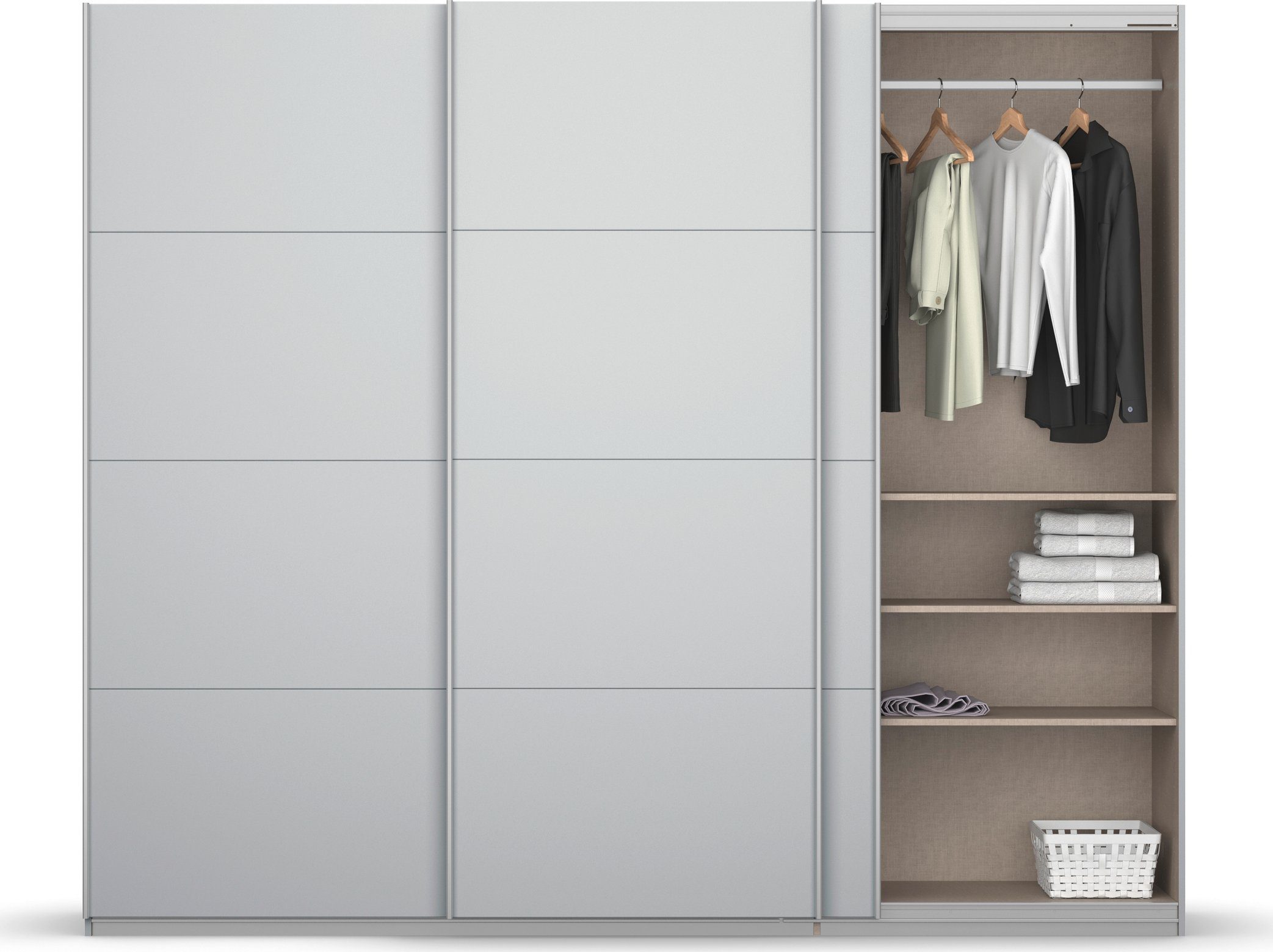 rauch Zweefdeurkast Kledingkast kast garderobe KOLUNA met decor-front inclusief 2 binnenladen en extra legplanken made in germany