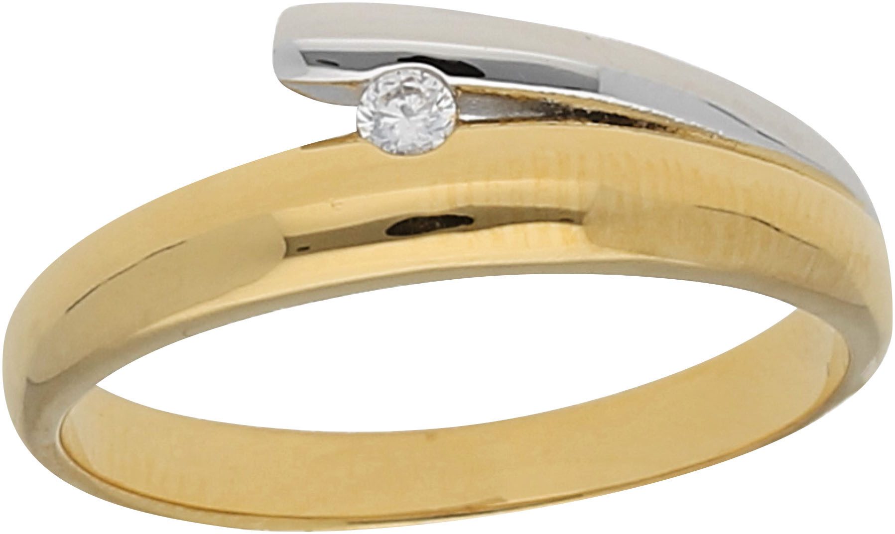 Firetti Ring Sieraad cadeau damesring solitair bicolor dames ringen maat 54 goud