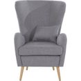 guido maria kretschmer homeliving fauteuil sallito de kleinere versie van "salla", in 6 stofkwaliteiten, fauteuil bxdxh: 76x85x109 cm, overtrekstof ook in luxe-microvezel in imitatiebont-look grijs
