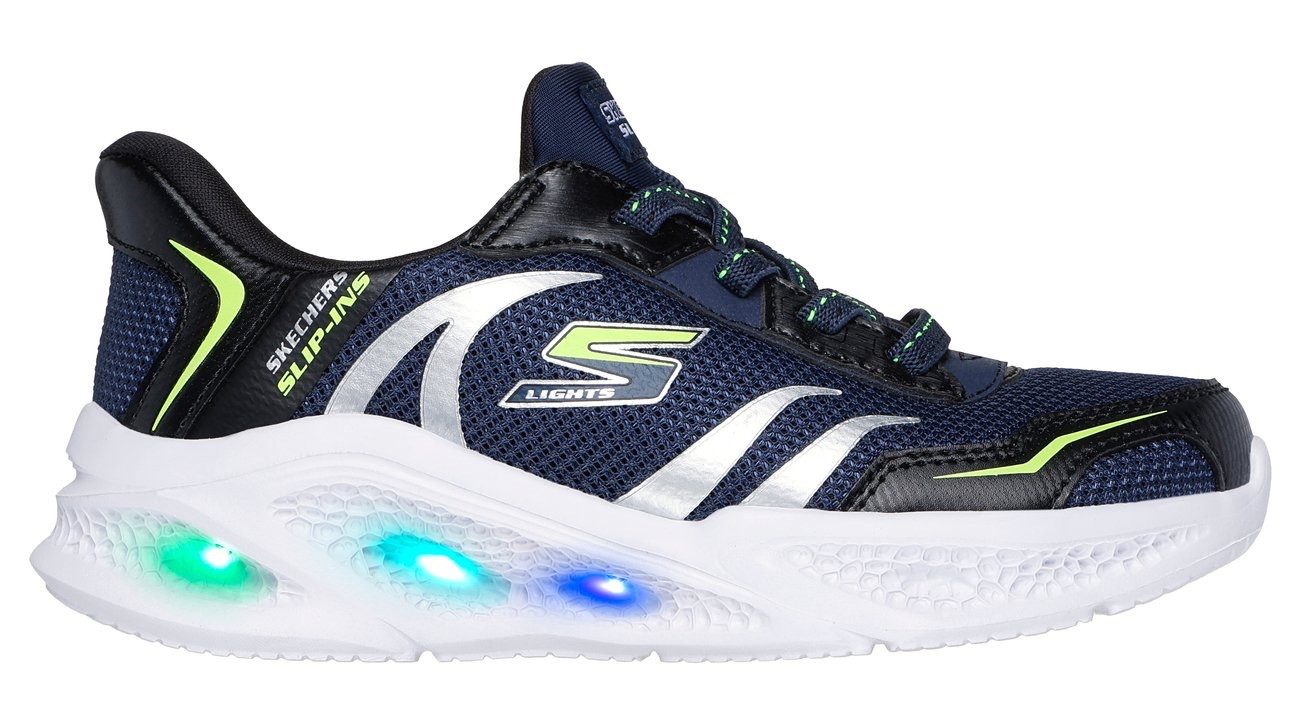 Skechers Slip-on sneakers SKECHERS METEOR-LIGHTS instapschoen met coole knipperfunctie, maat sjabloon om te downloaden jongens sneaker laag maat 30