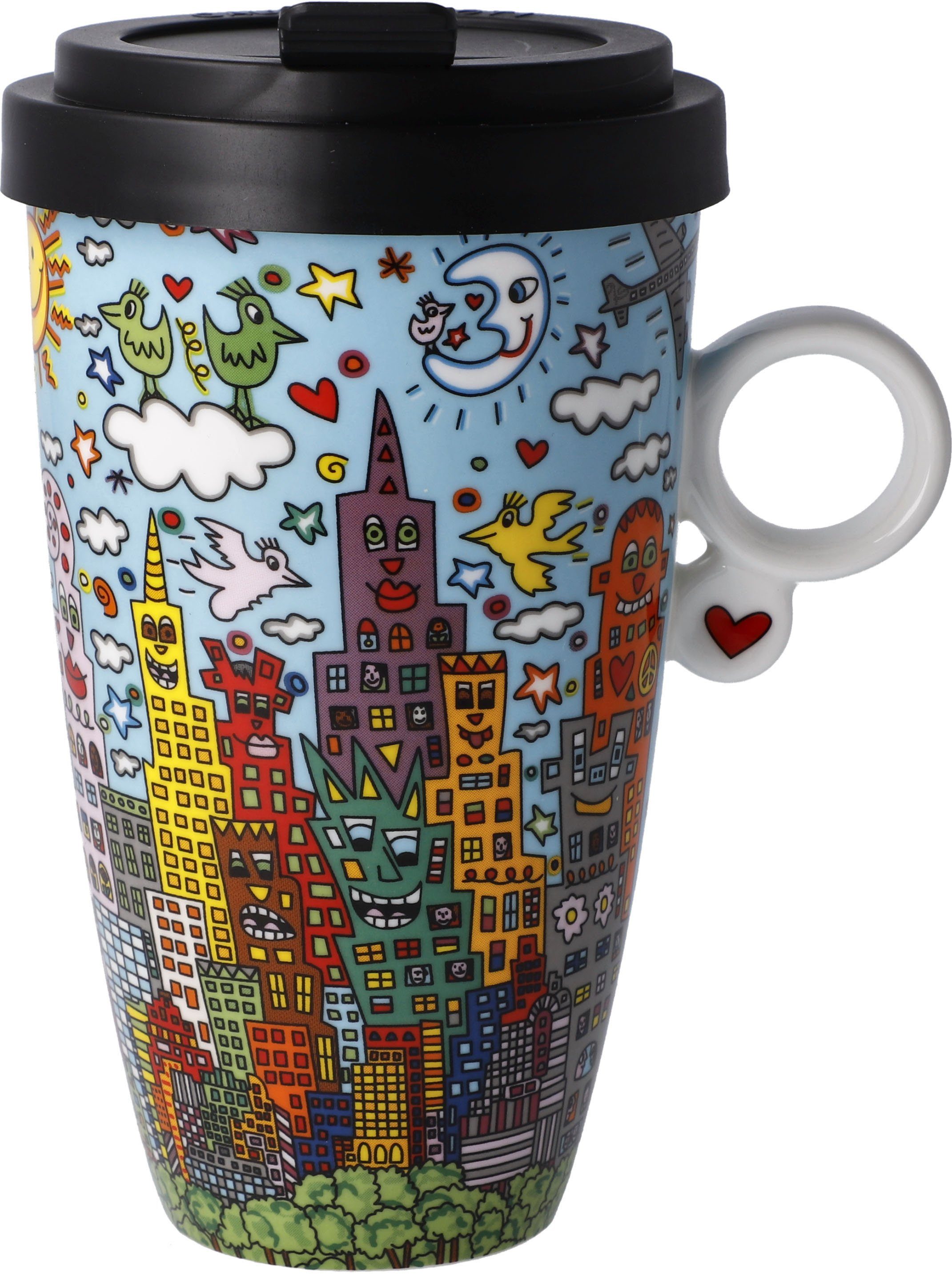 Goebel Coffee-to-go-beker James Rizzi - "My New York City Day" met een afneembare deksel, 500 ml