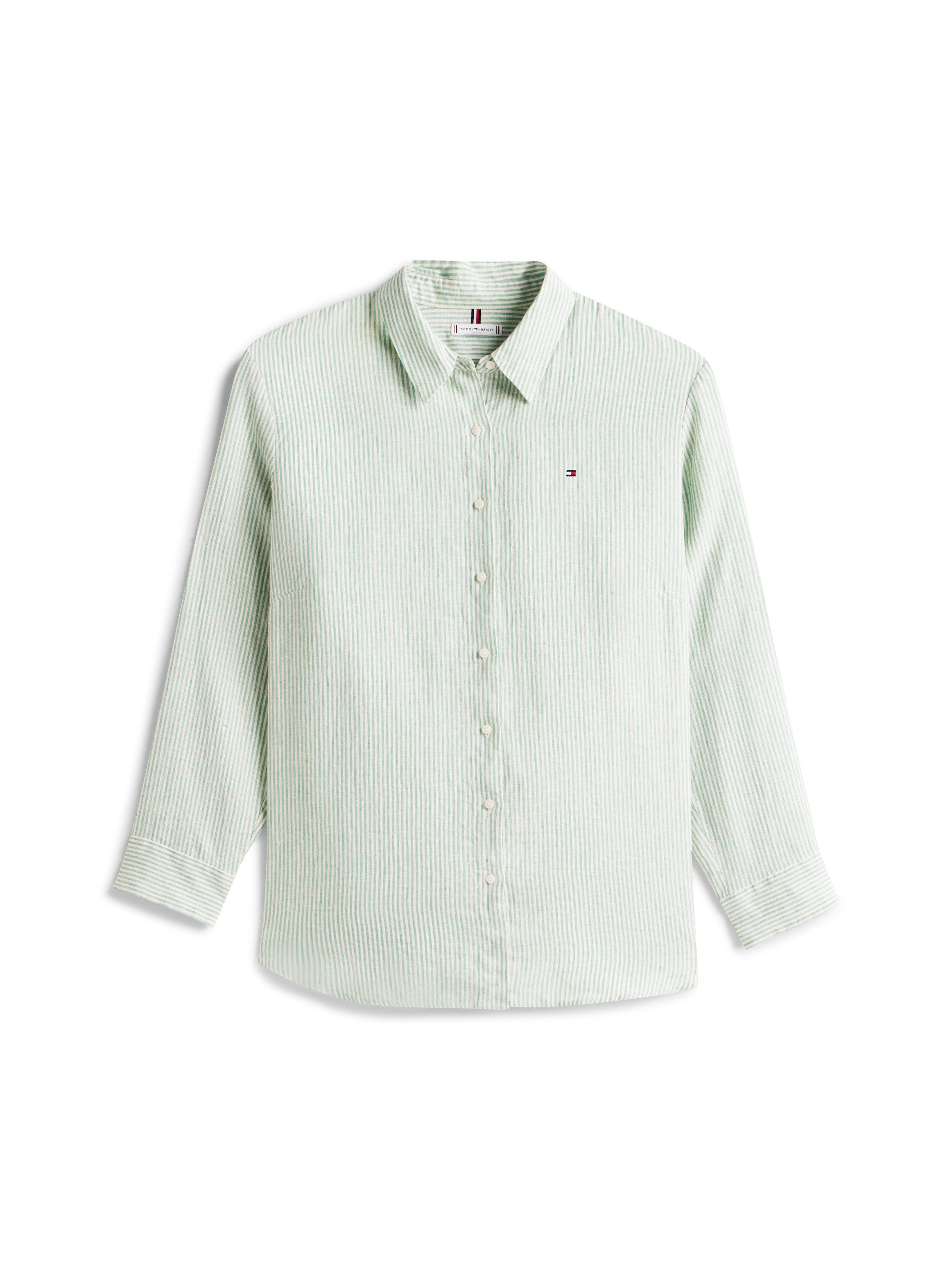 Tommy Hilfiger Curve Overhemdblouse CRV ESS LINEN RELAXED SHIRT in grote maten, linnenkwaliteit