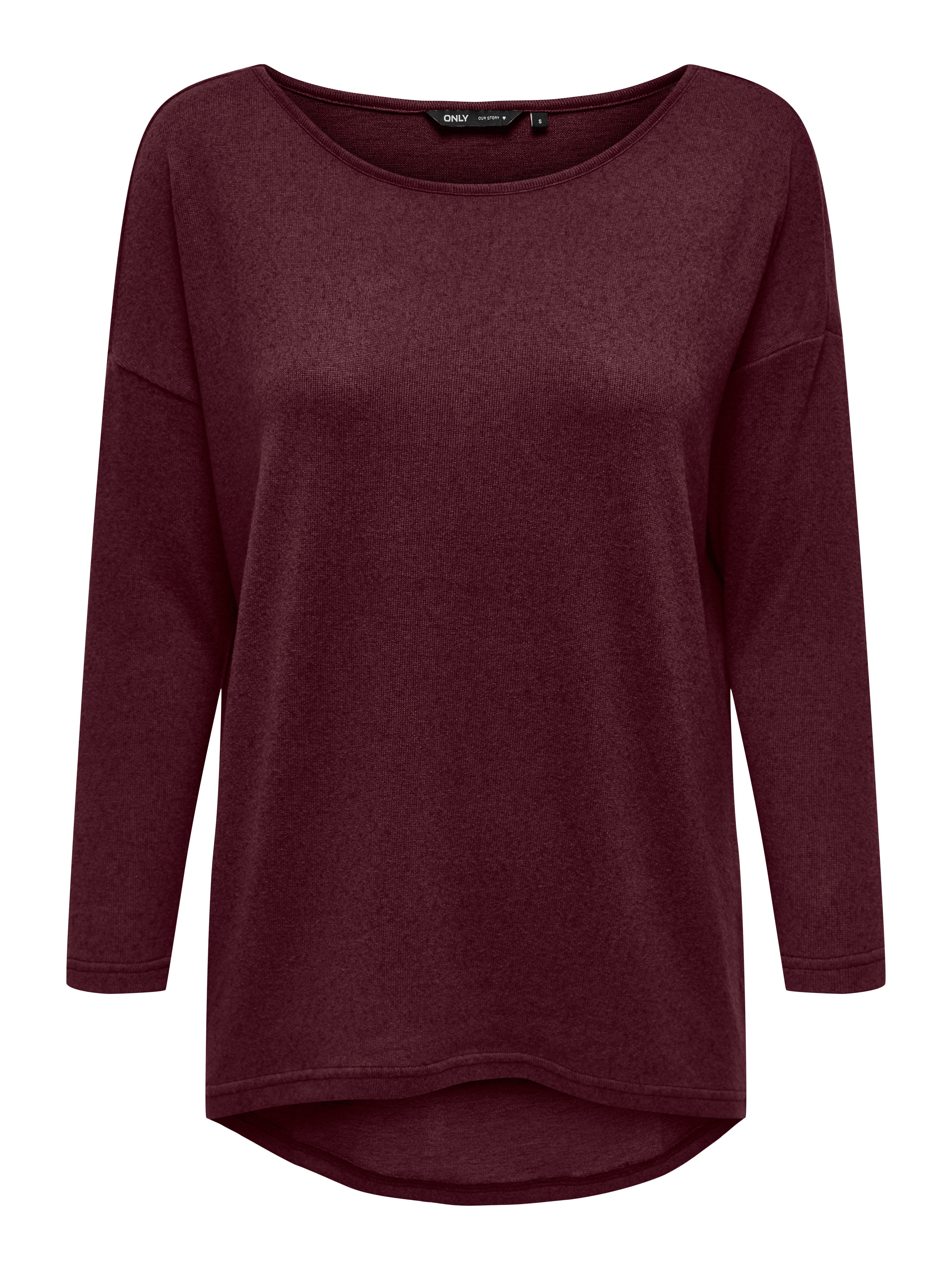 Only Shirt met 3/4 mouwen ONLELCOS 4/5 SOLID TOP dames shirts met 3/4 mouwen maat L rood