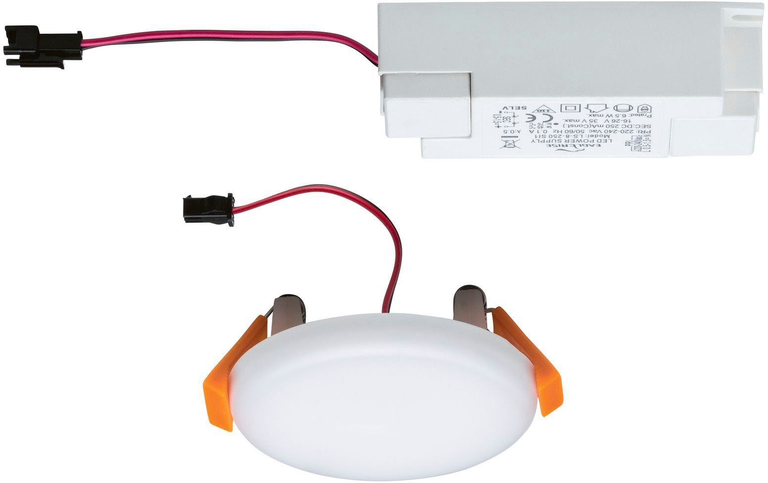 Paulmann Ledinbouwlamp LED Inbouwpaneel Veluna VariFit IP44 rond 75mm 4,5W 3.000K Satin (1 stuk)