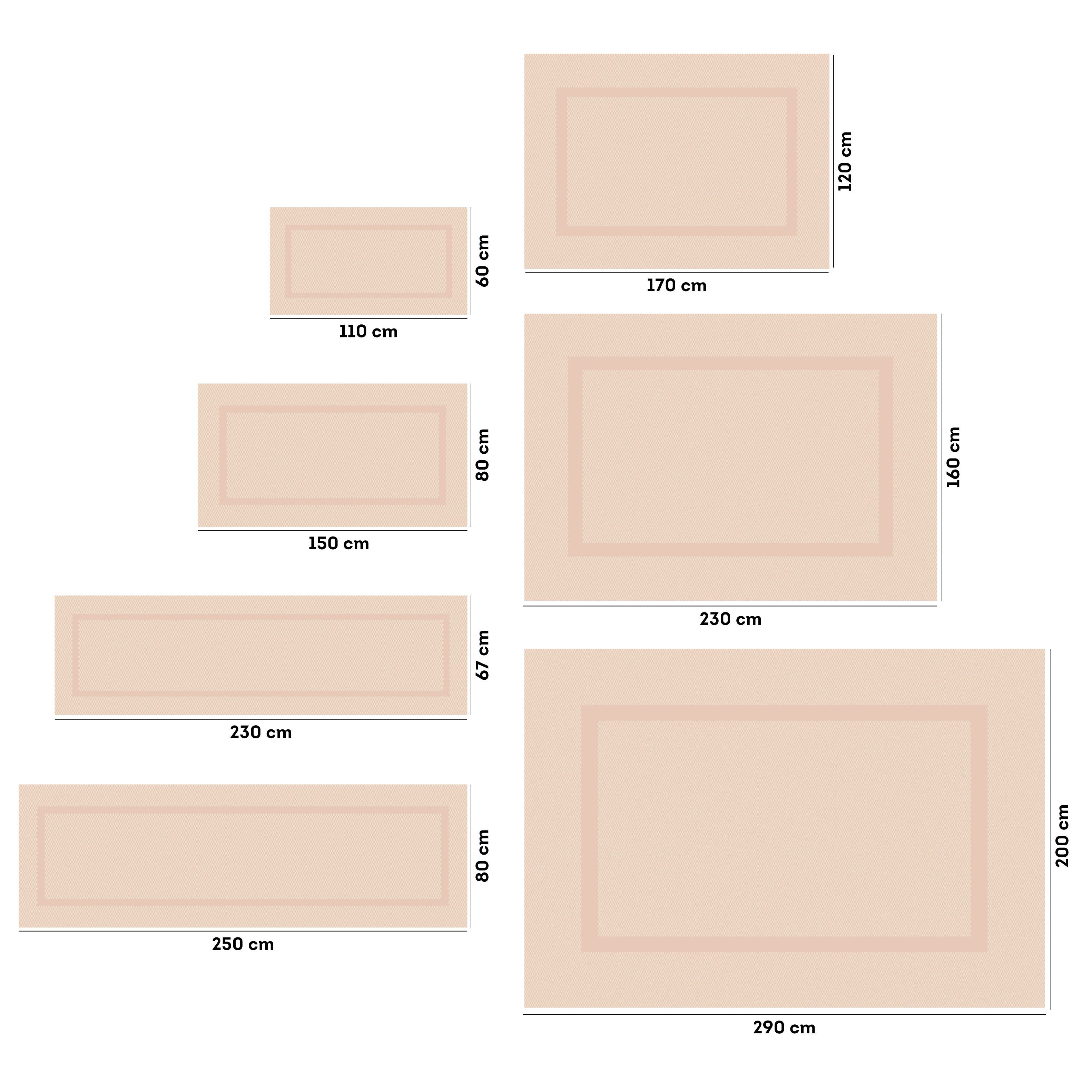 my home Vloerkleed Venetië rand is ook als loper verkrijgbaar Geschikt voor binnen en buiten, sisal-look, weerbestendig & uv-bestendig