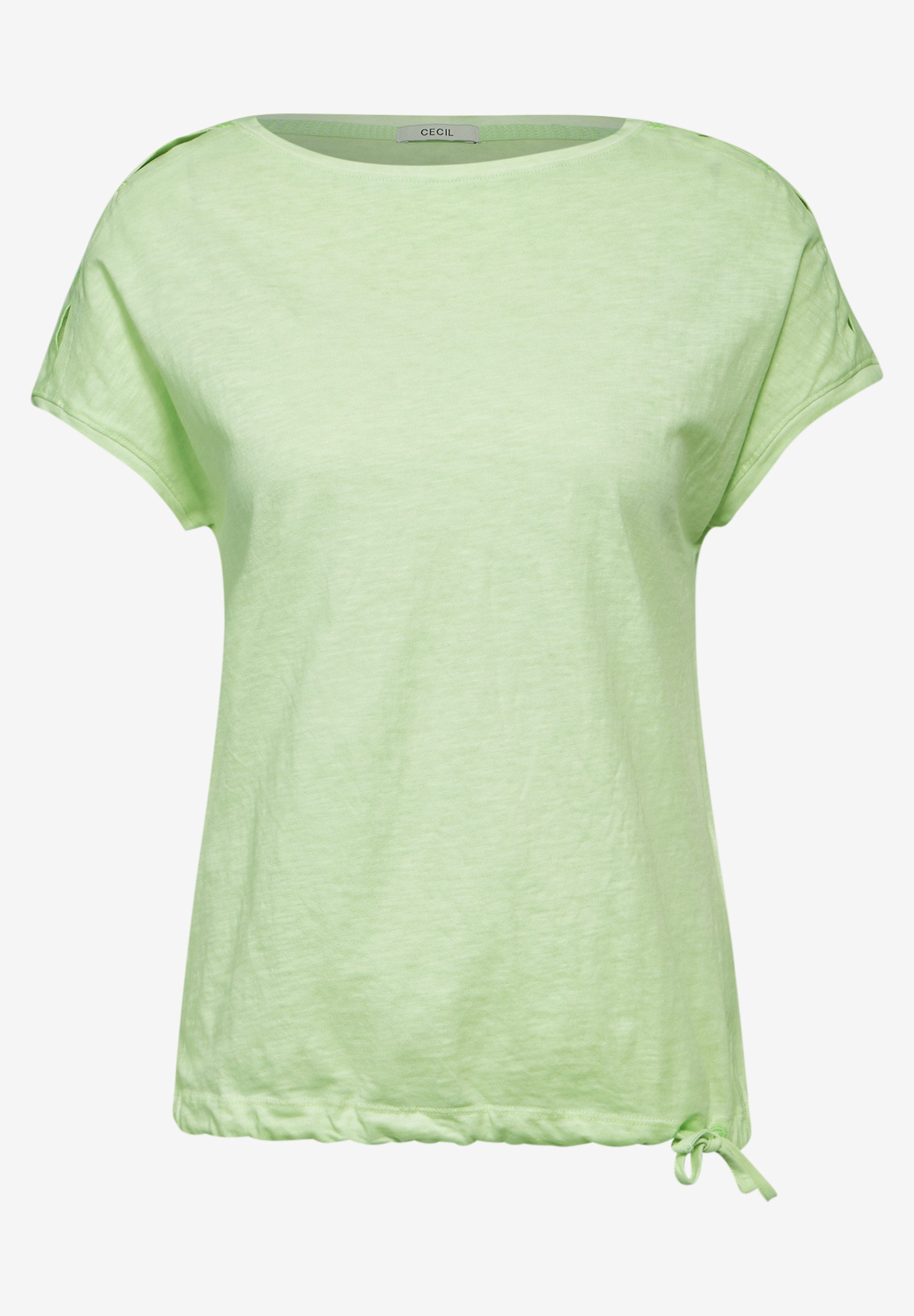 Cecil T-shirt met knoopdetail