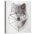 reinders! artprint op hout polygonic wolf (1 stuk) zwart