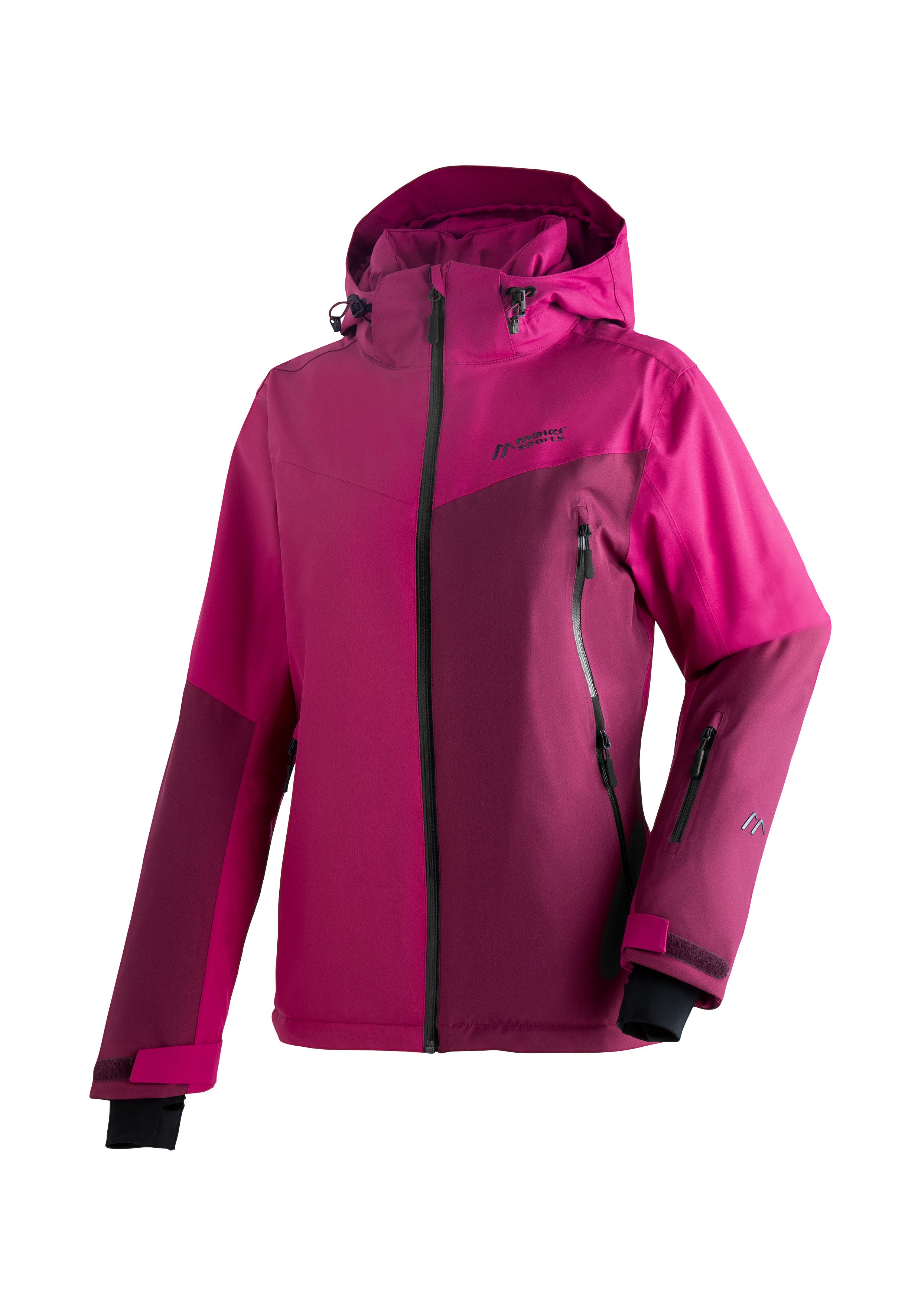 Maier Sports Ski-jack Nuria Dames winterjas, wind- en waterdicht, 3 ritszakken, regular fit dames jassen maat 46-kort paars