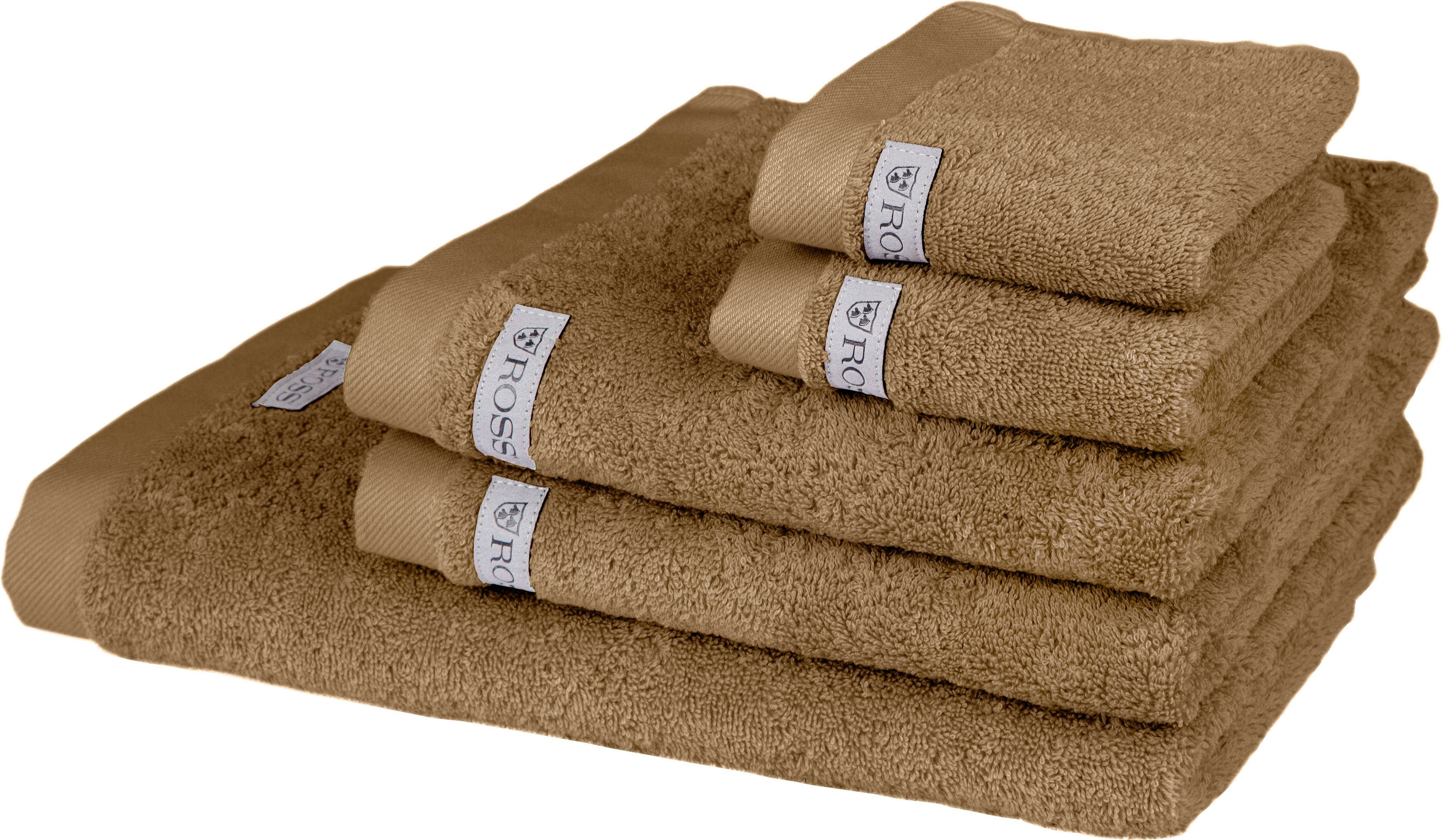 ROSS Handdoekenset Sinfonie bevat handdoeken, badhanddoek en gastendoeken (set, 5-delig) handdoeken bruin