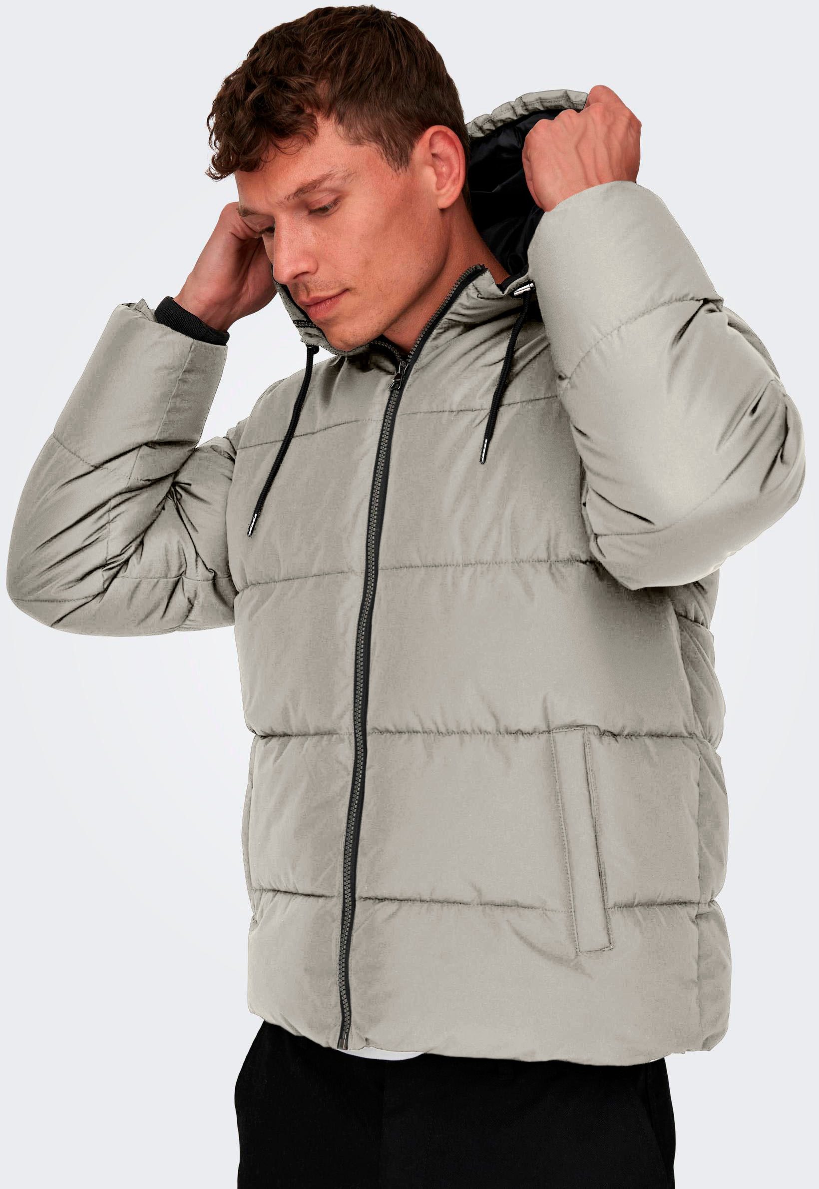 ONLY & SONS Gewatteerde jas ONSMARLON LIFE HOOD PUFFER JACKET OTW VD