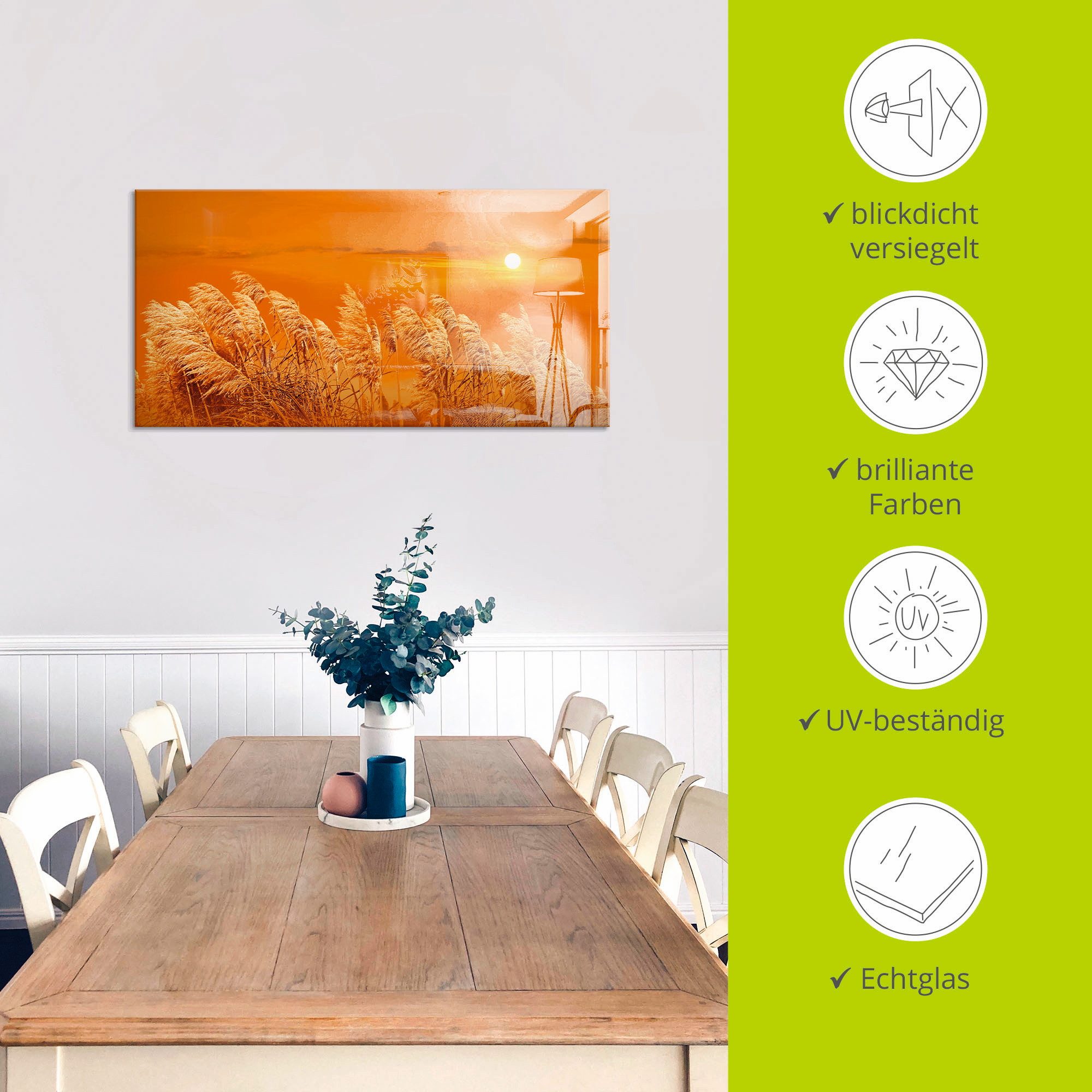 Artland Print op glas In de wind in verschillende maten