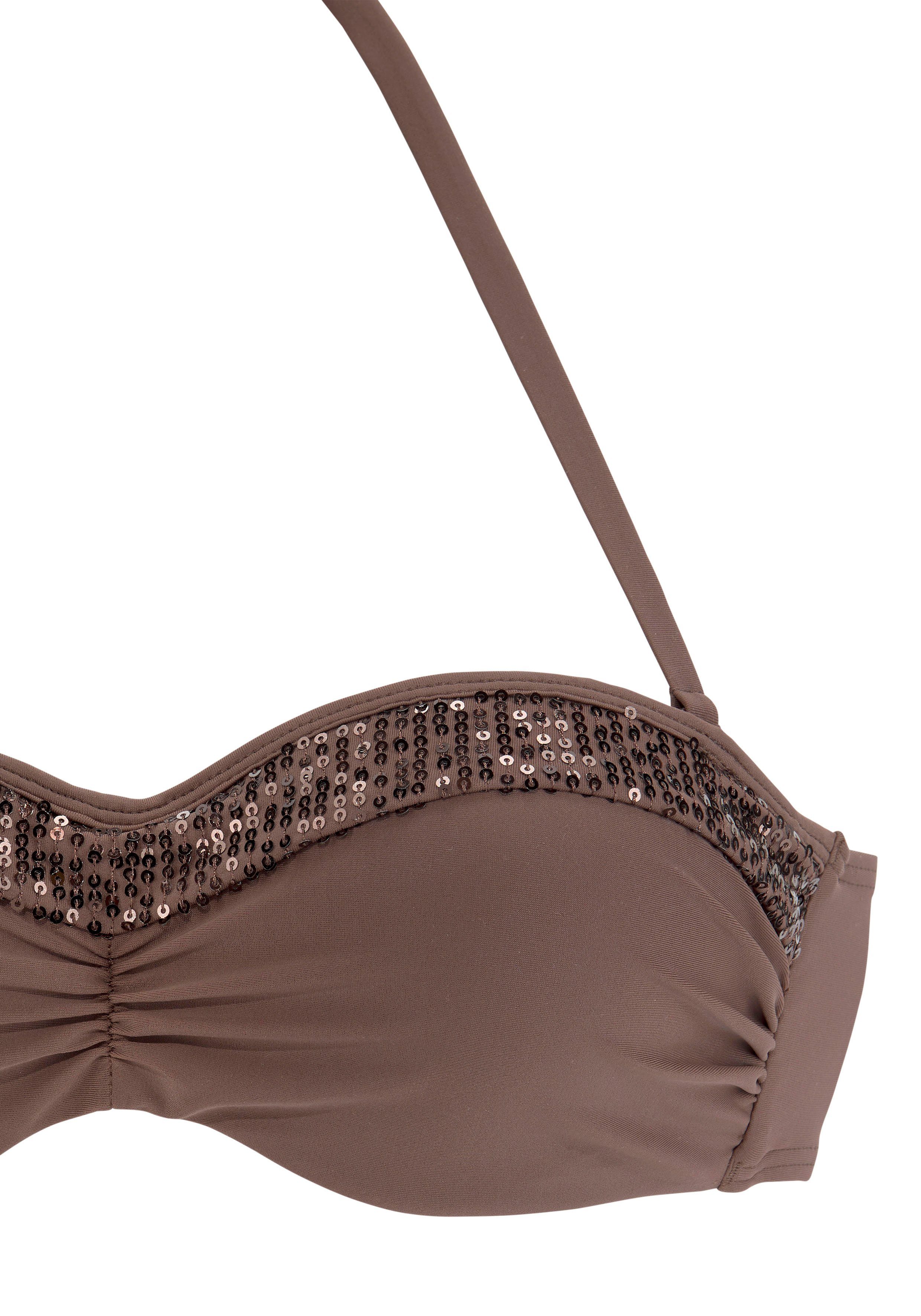 Bruno Banani Beugelbikini in bandeaumodel met pailletten