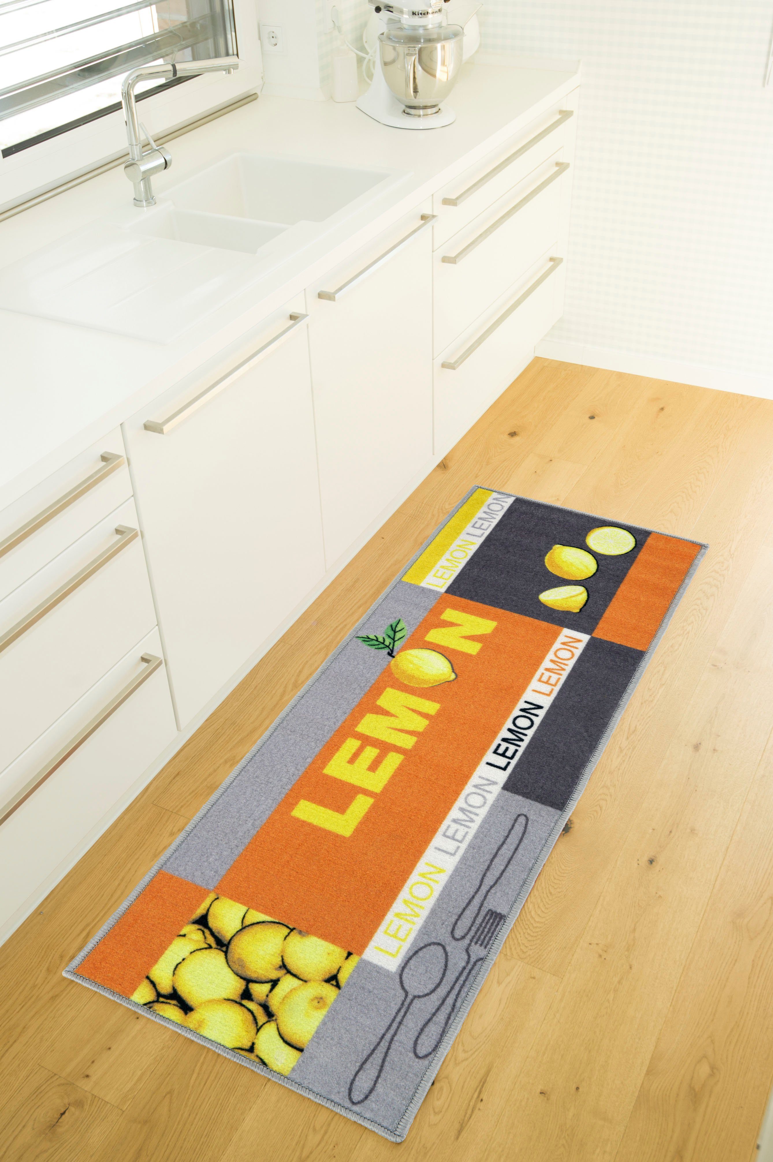 Andiamo Keukenloper Lemon Motief citroenen, met een opschrift, afm. 50x150 cm, keuken