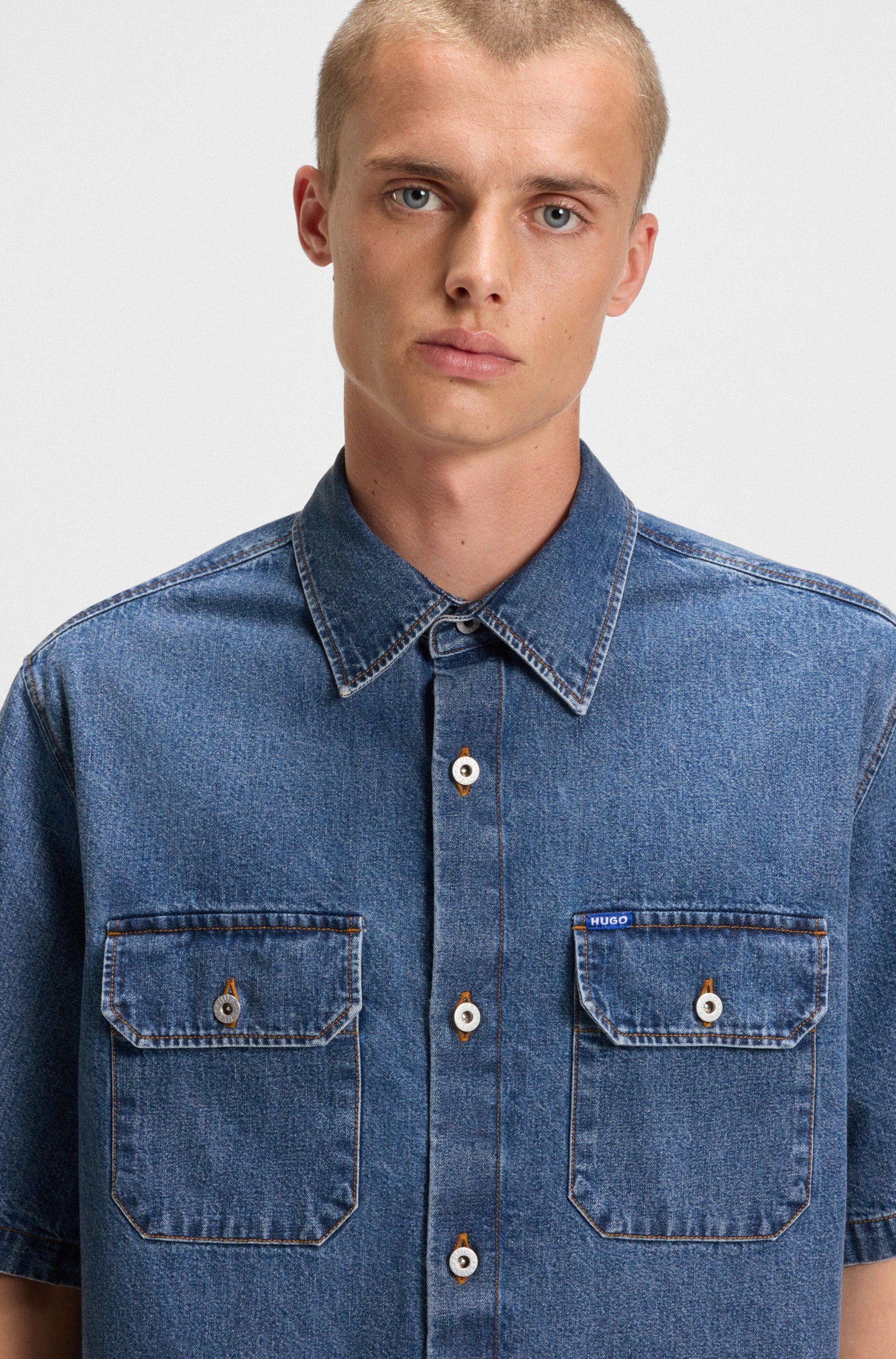 HUGO Blue Jeans overhemd Ekyno