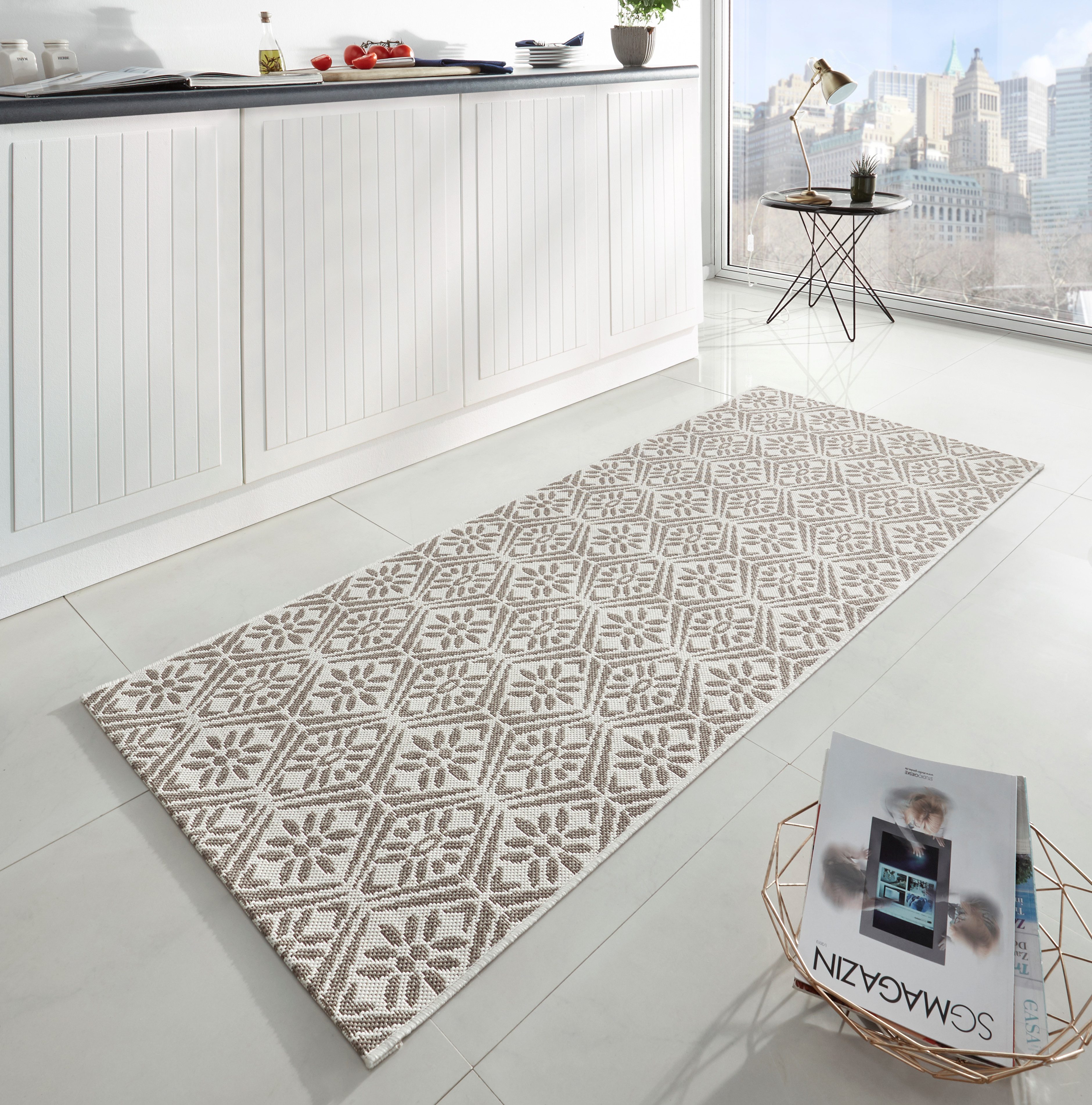 HANSE Home Loper Creation Loper, keukenloper, vloerkleed, wasbaar, keuken, hal, ruiten