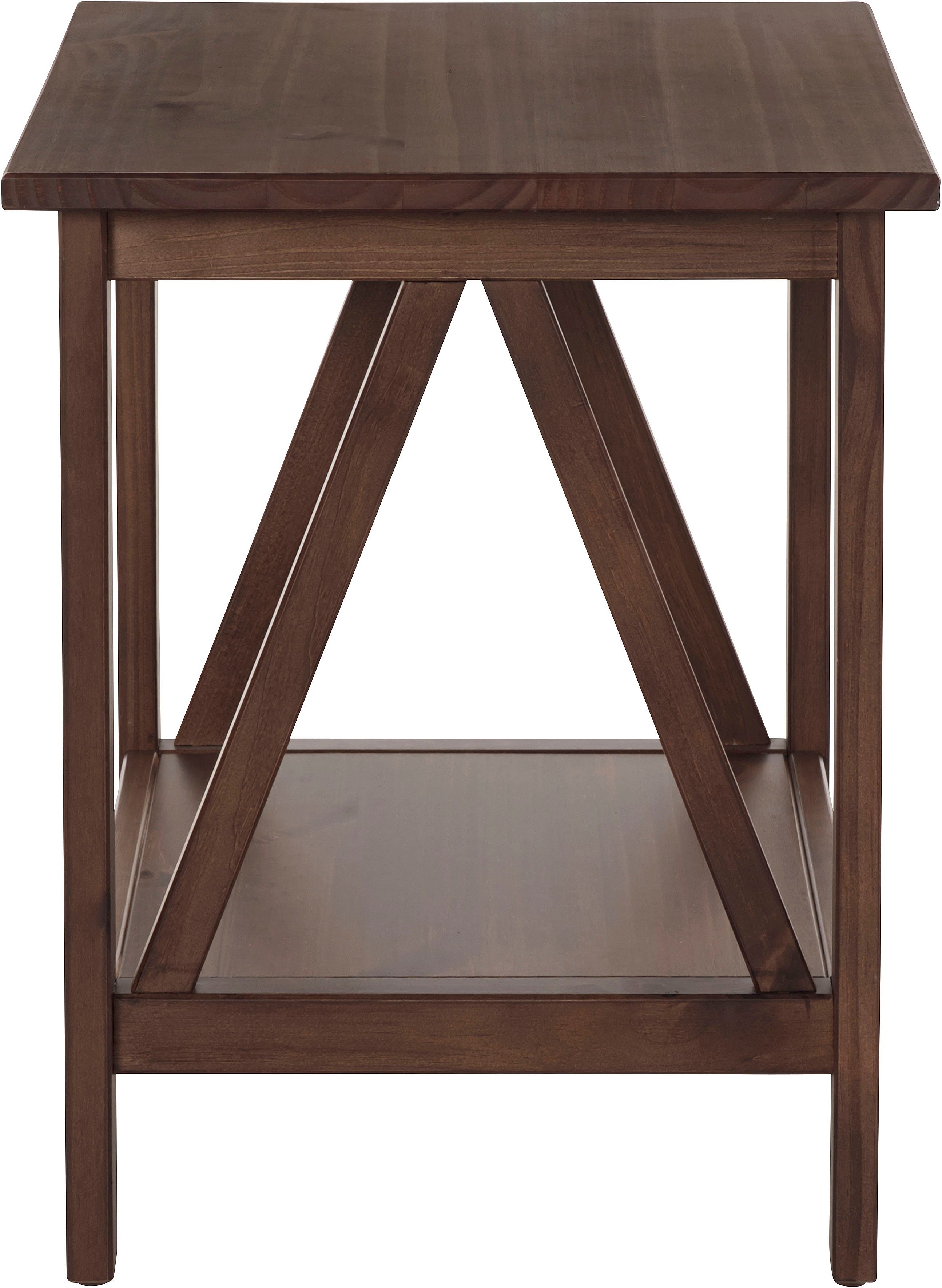 Timbers Bijzettafel Fonville Bijzettafel van grenenhout, plank, breedte 51 cm, hoogte 57 cm (1 stuk)