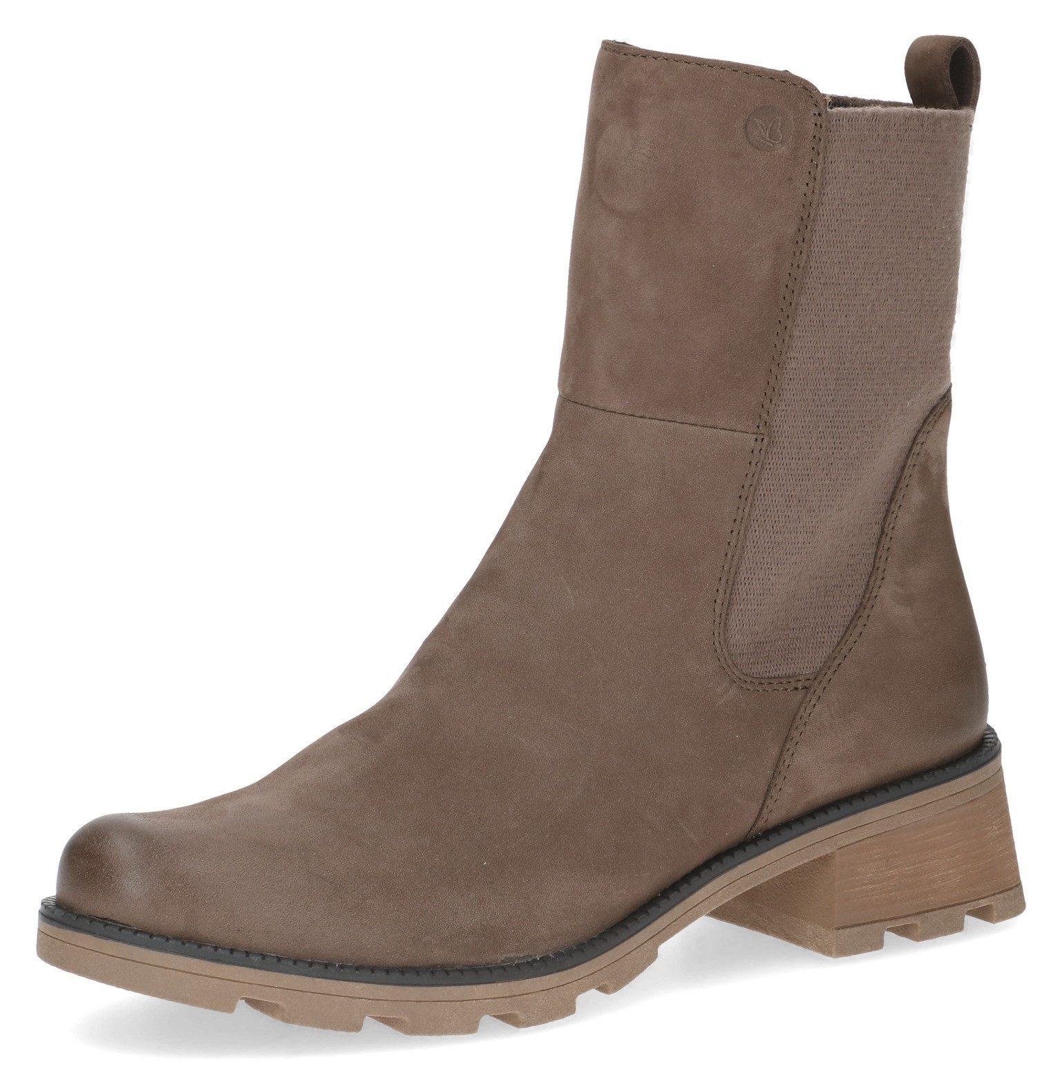 Caprice Chelsea-boots hakken, enkellaars, comfort schoen met brede stretchinzet dames chelsea boots maat 39 bruin