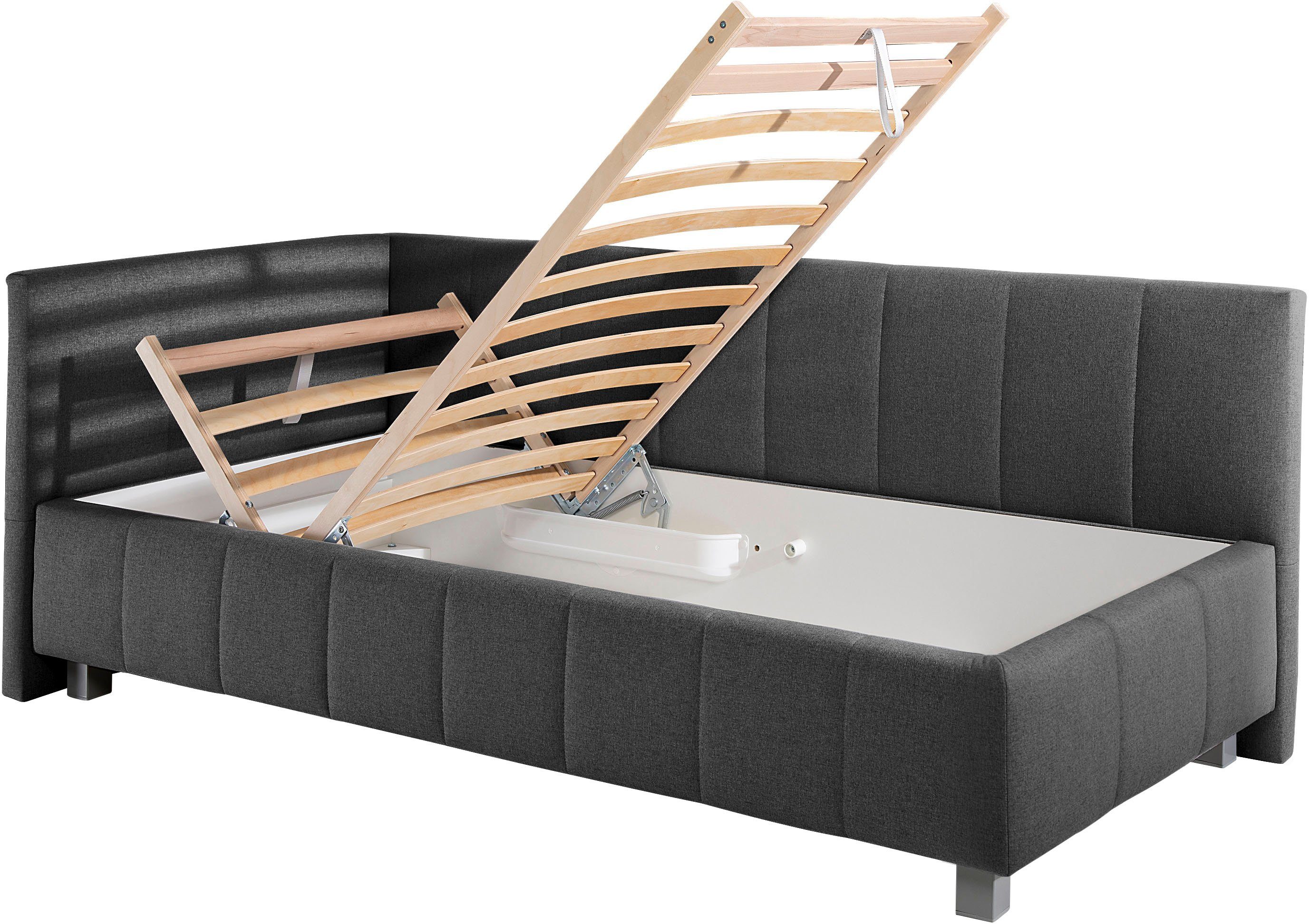 Maintal Bed Mailo met hoofdbord & bedkist, 3 breedten, binnenvering- of bonell-matras